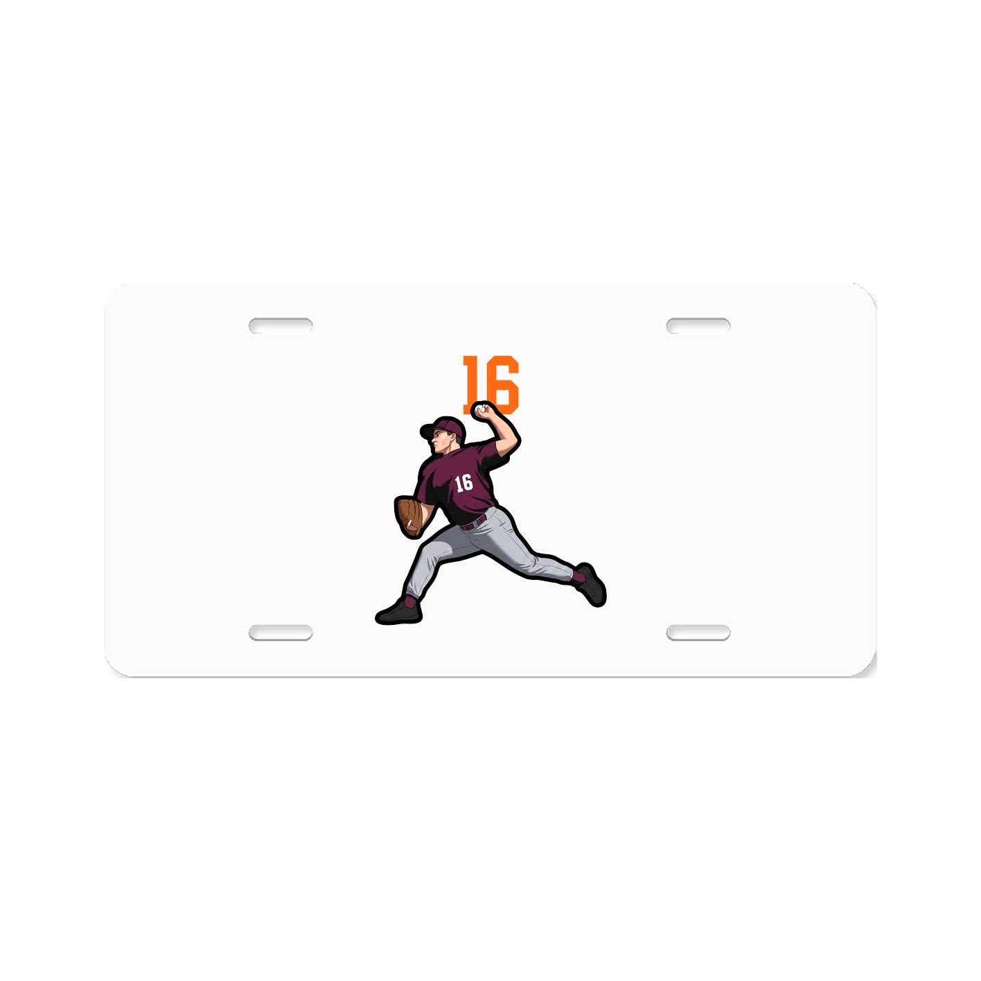 License Plate — Number Top in Classic