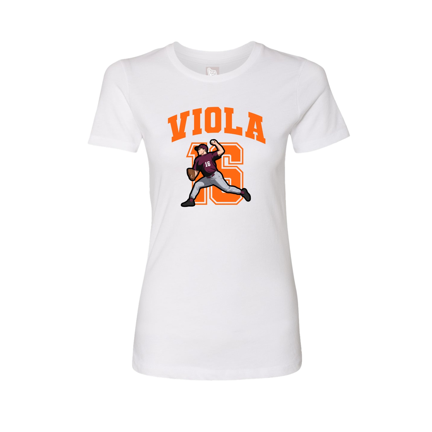 Womens Tee — Number in White