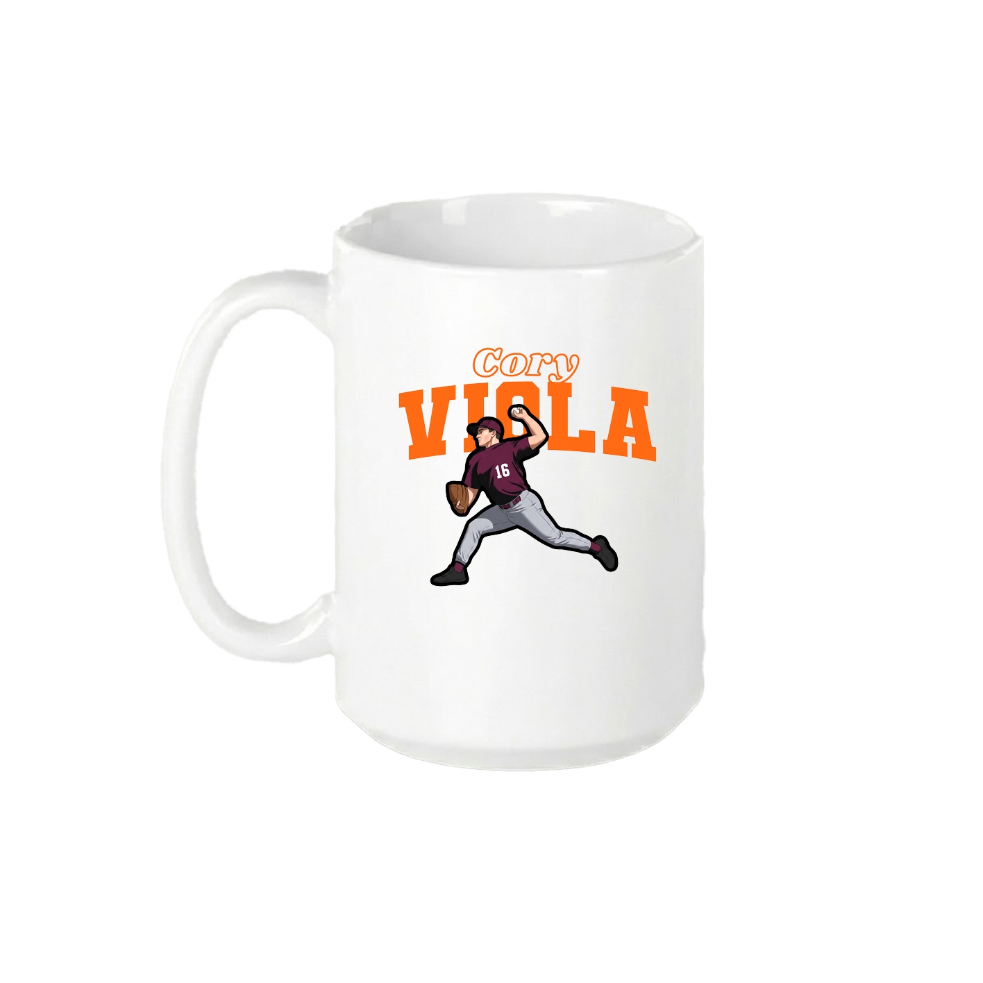 15oz Coffee Mug — Name Arch in White