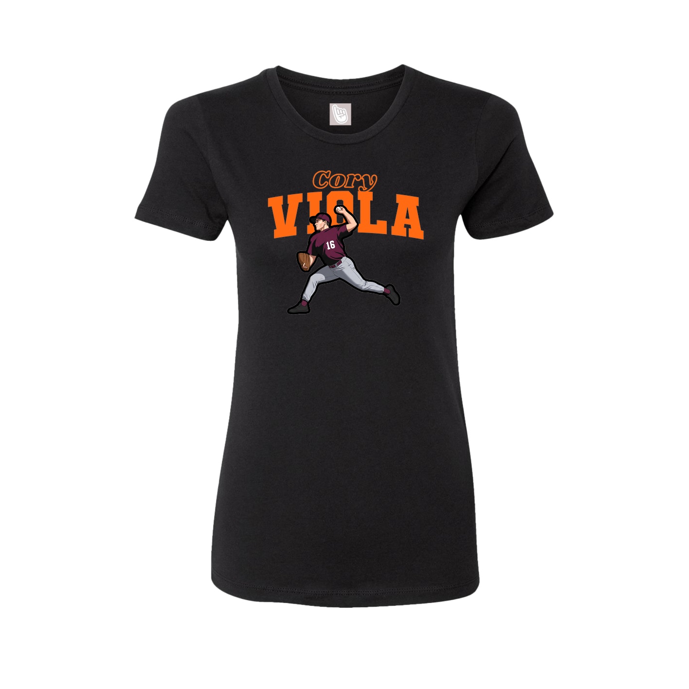 Womens Tee — Name Arch in Black