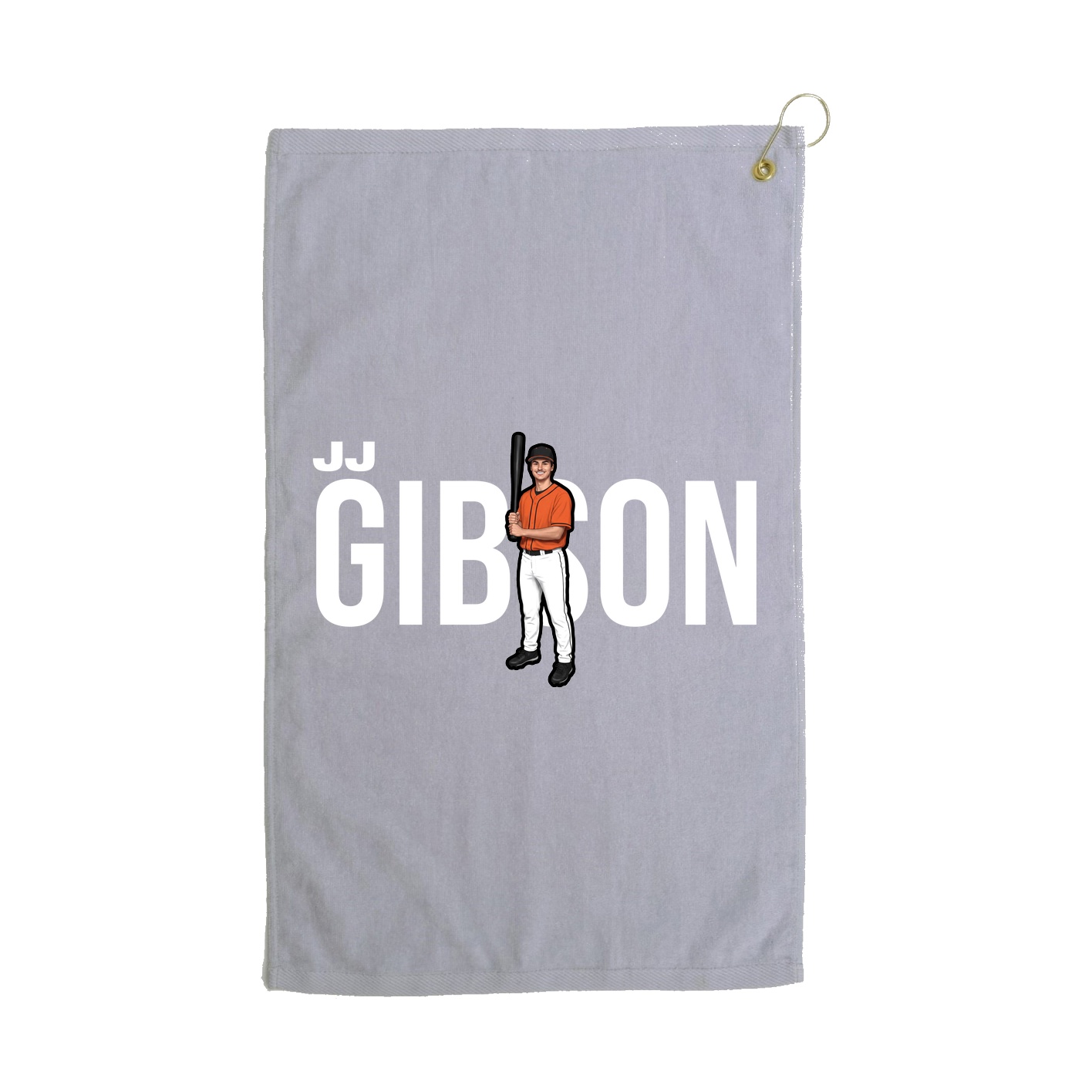 Golf Towel — Player Name in Grey