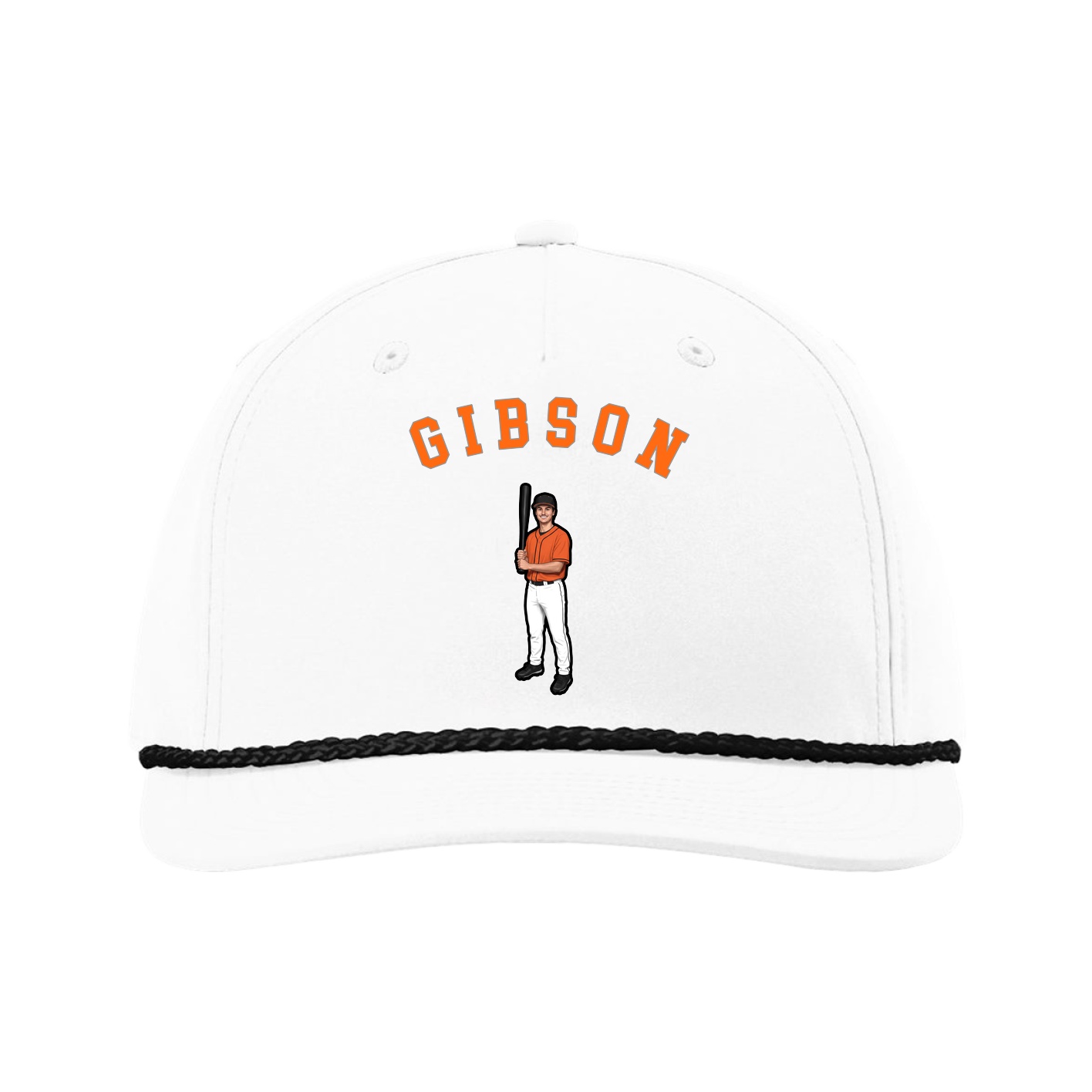 Five-Panel Classic Rope Cap — Shirsey Arch in White
