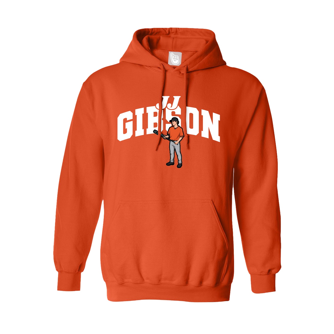 Hoodie — Signature Arch in Orange