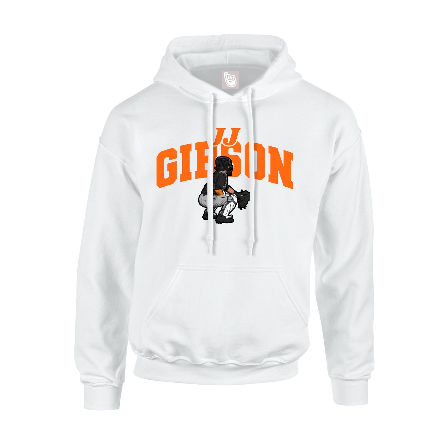 Hoodie — Signature Arch in White