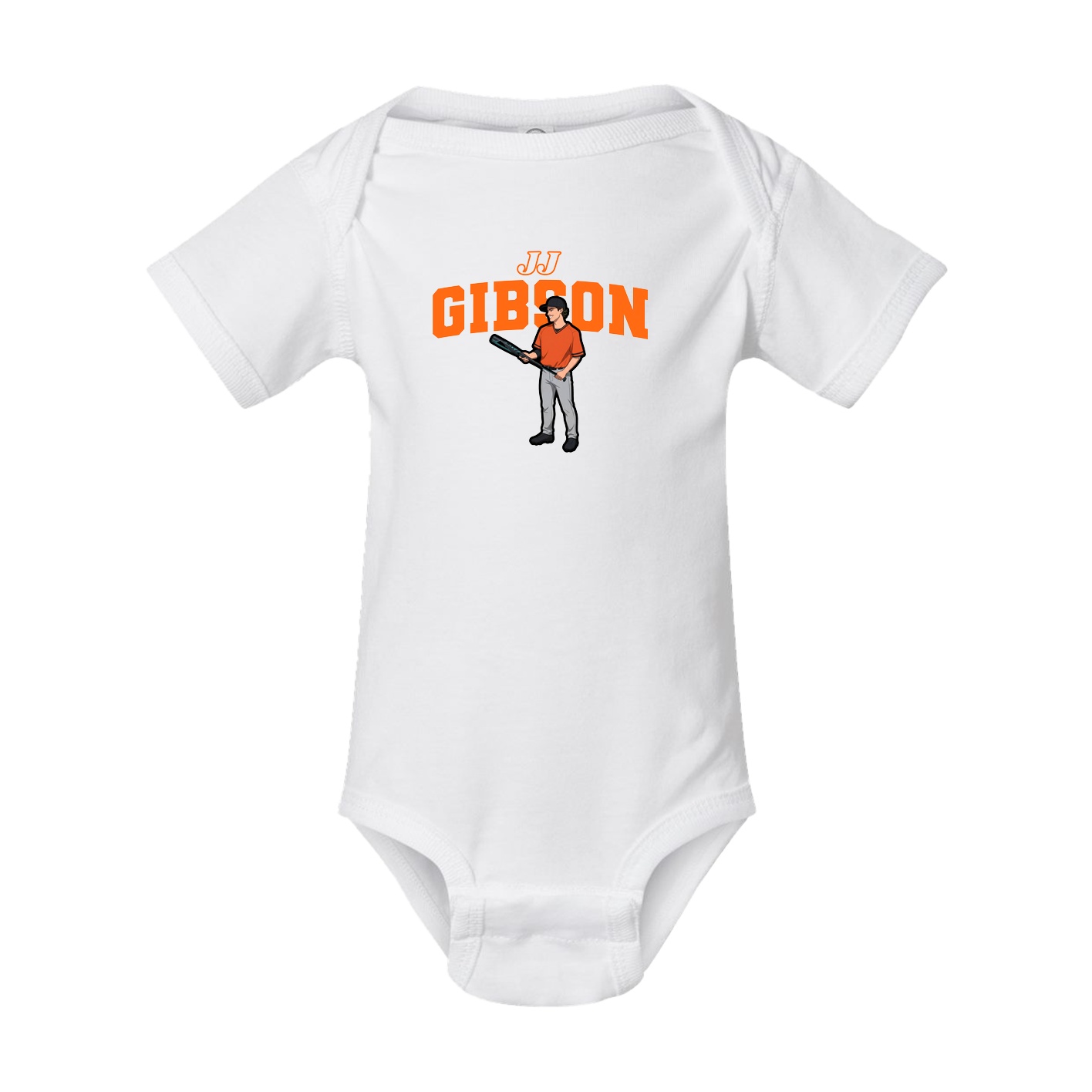 Baby Onesie — Name Arch in White