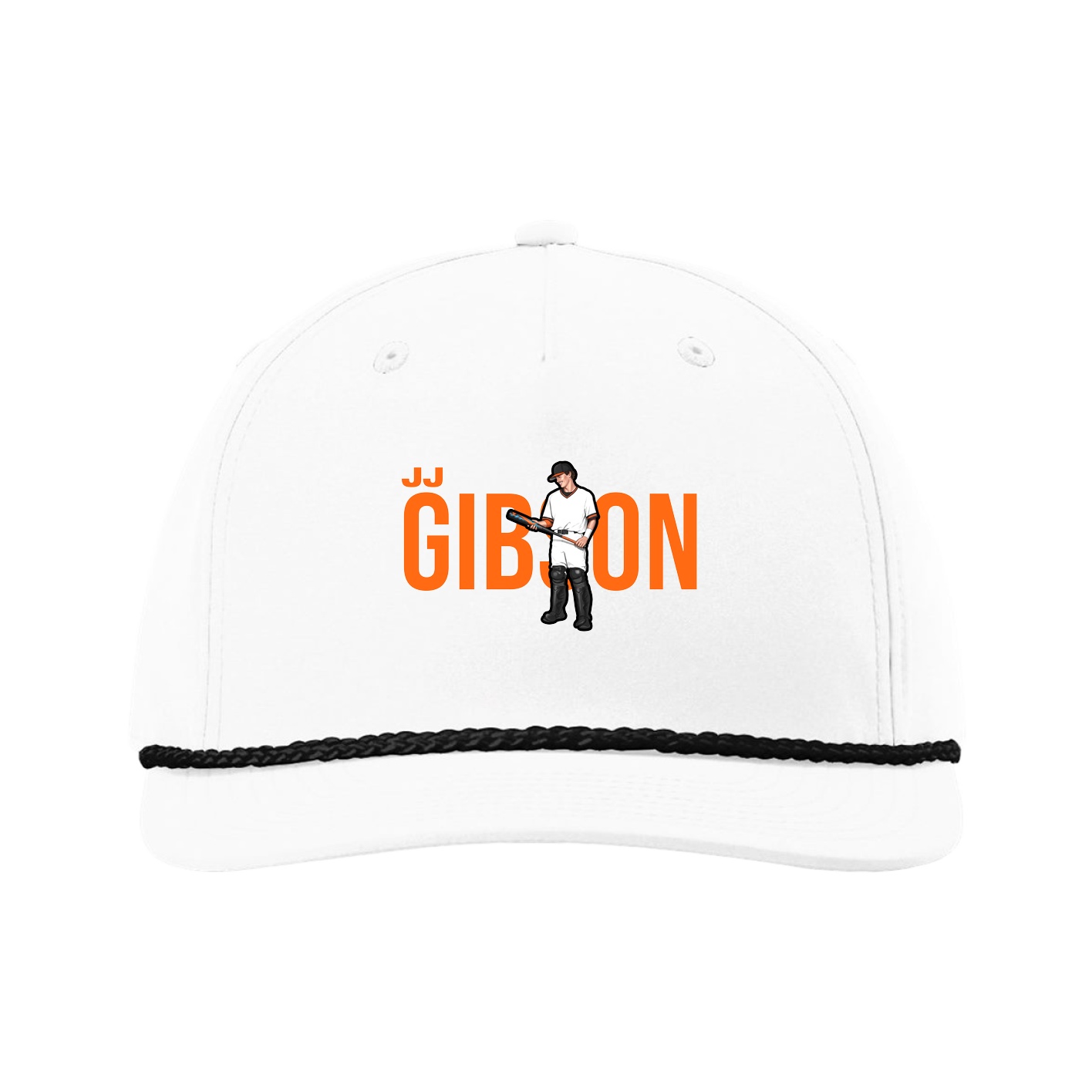 Five-Panel Classic Rope Cap — Player Name in White