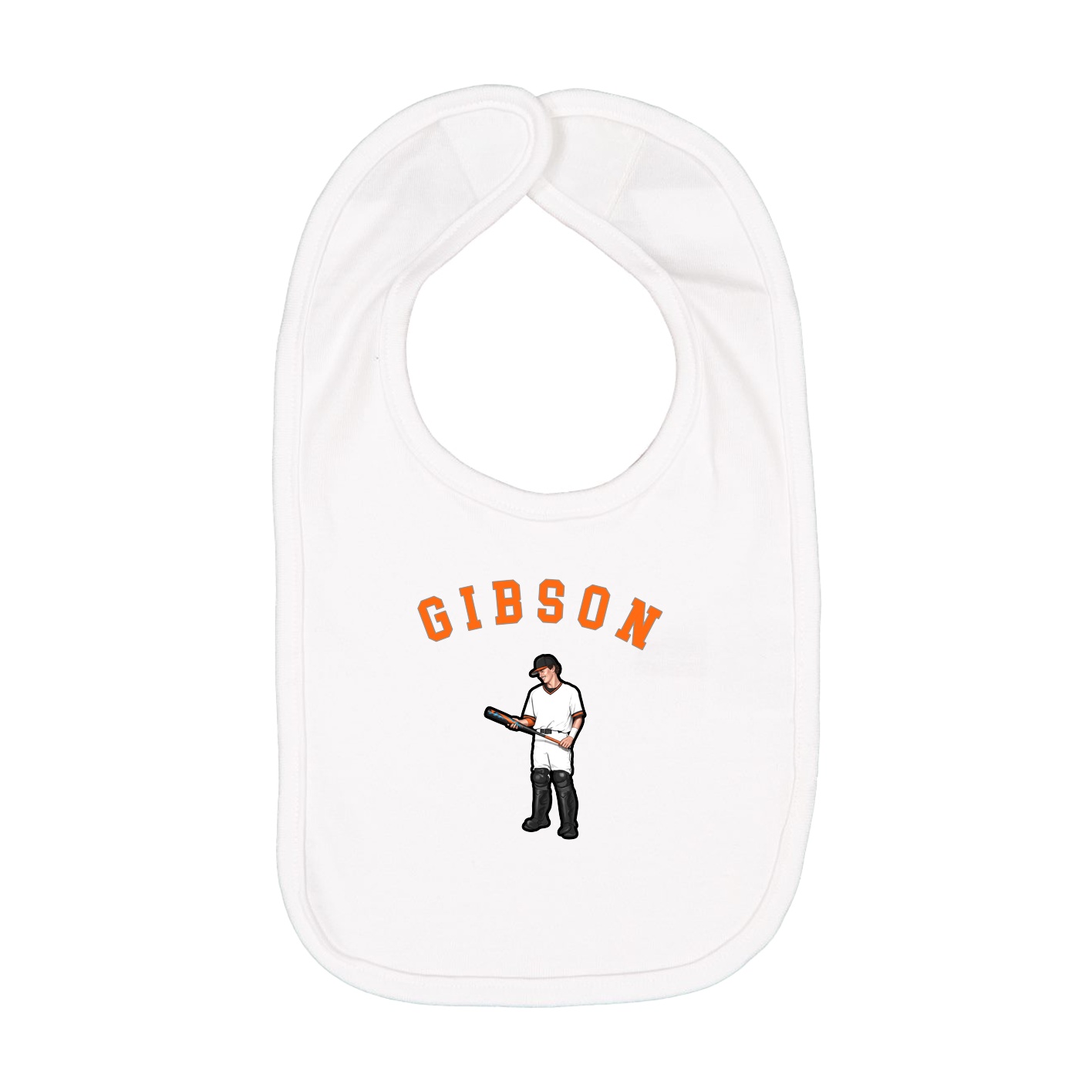 Infant Bib — Shirsey Arch in White