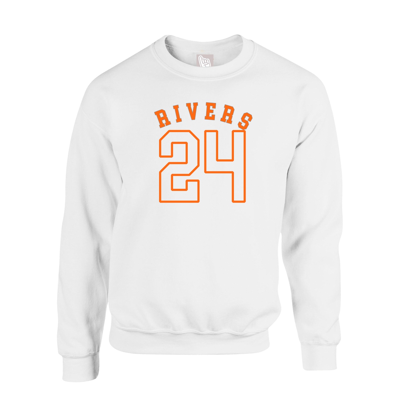 Fleece Crew — Shirsey Arch in White