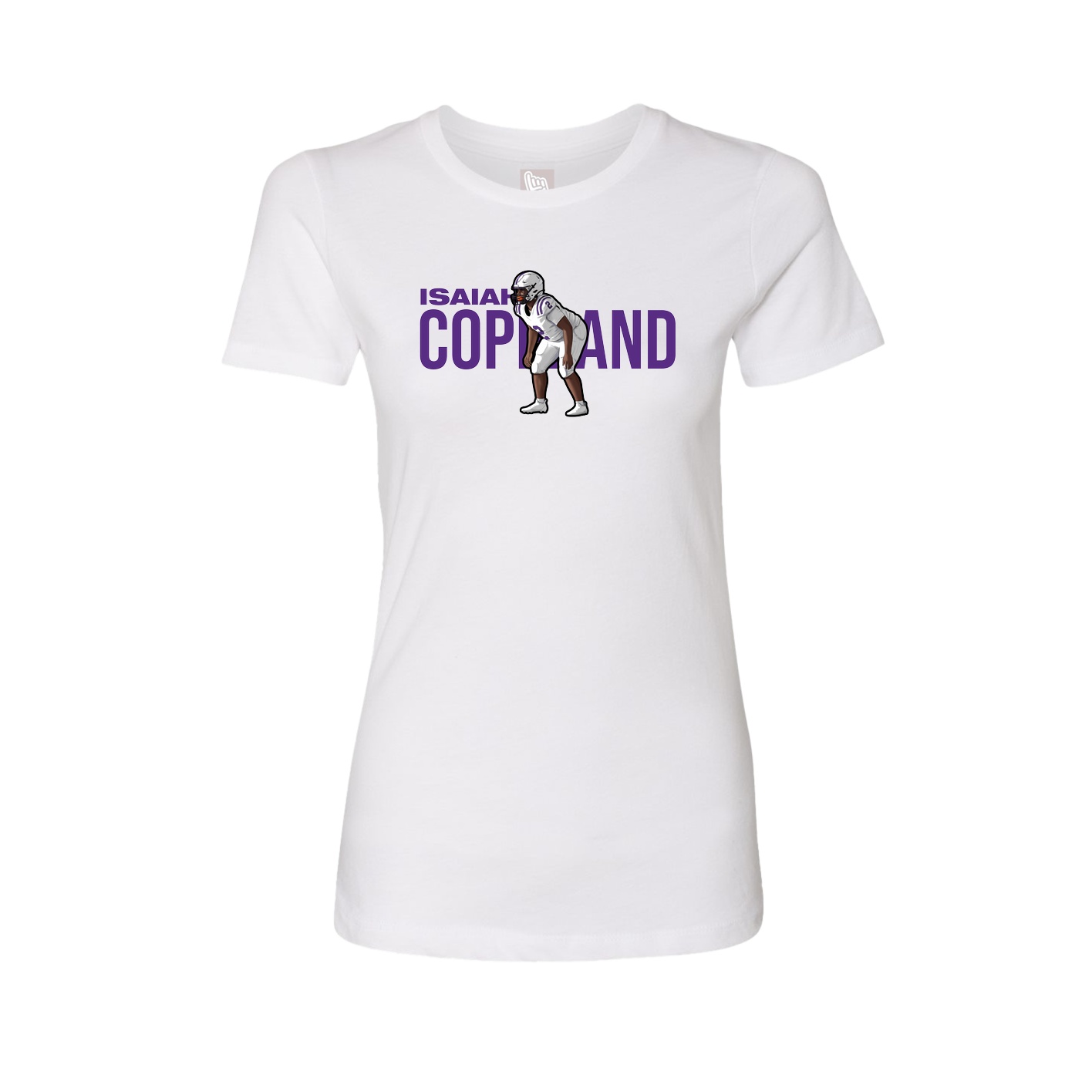 Fitted Women's Tee — Player Name in White