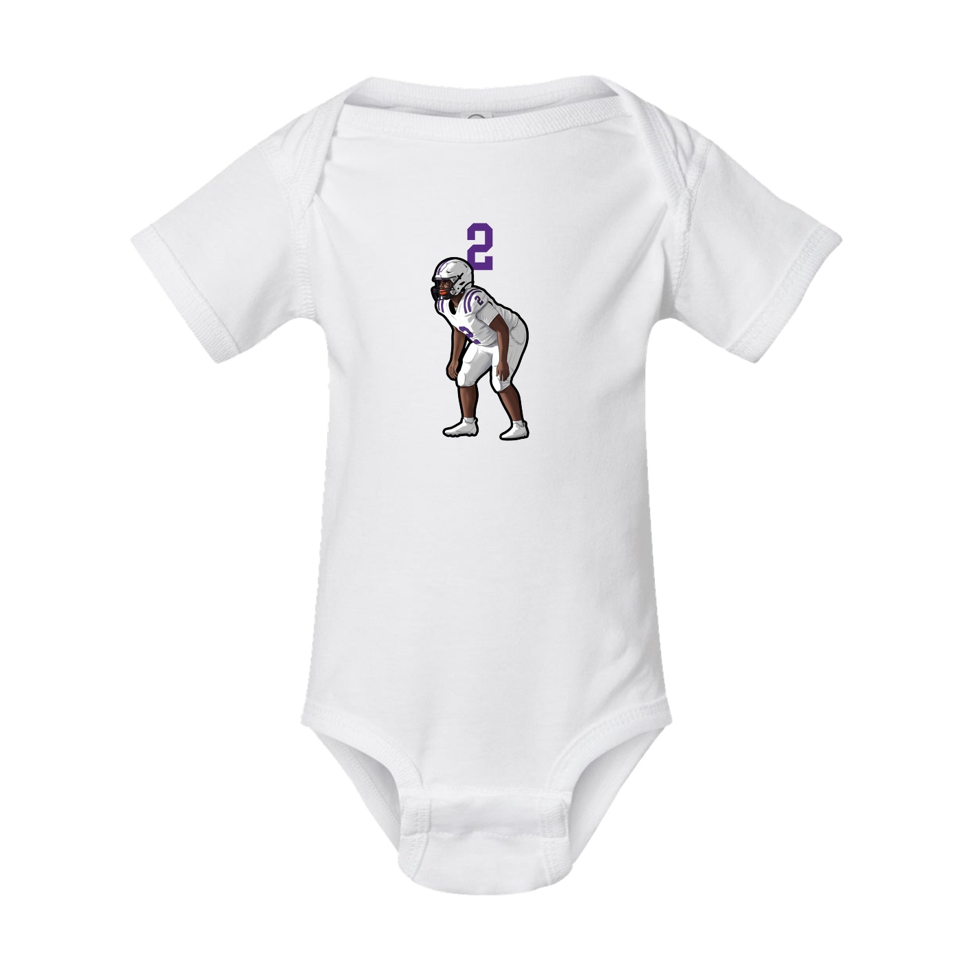 Baby Onesie — Number Top in White