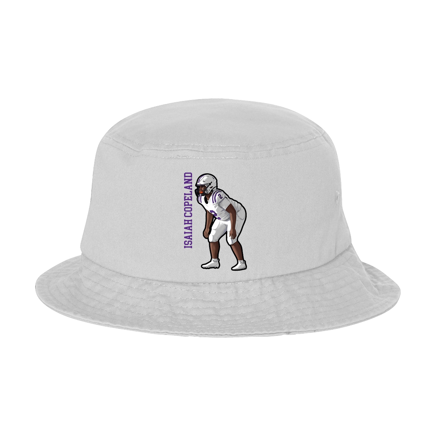 Bucket Cap — Name Vertical in White