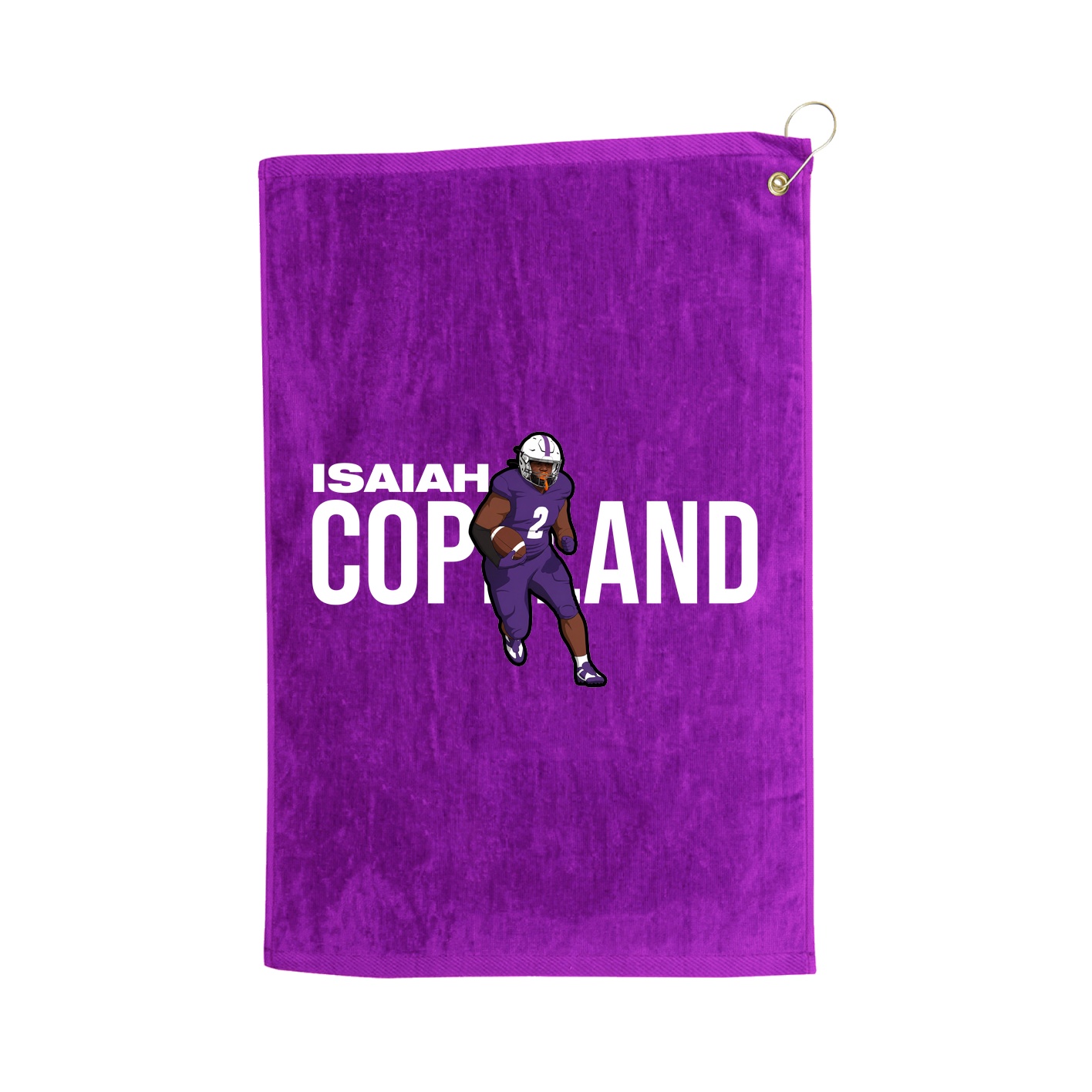 Golf Towel — Player Name in Purple