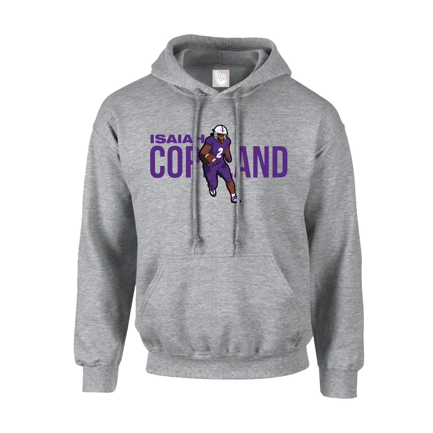Youth Hoodie — Player Name in Grey