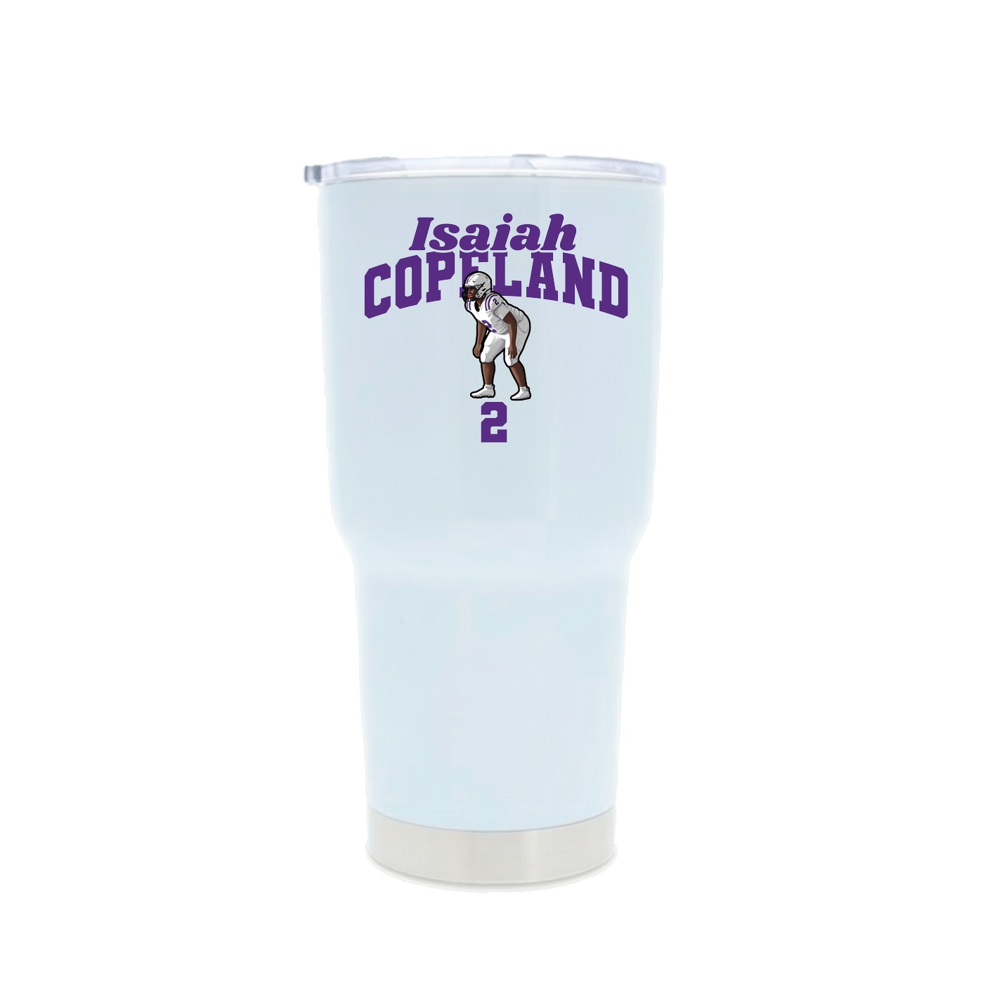 30oz Stainless Steel Tumbler — Signature Arch in White