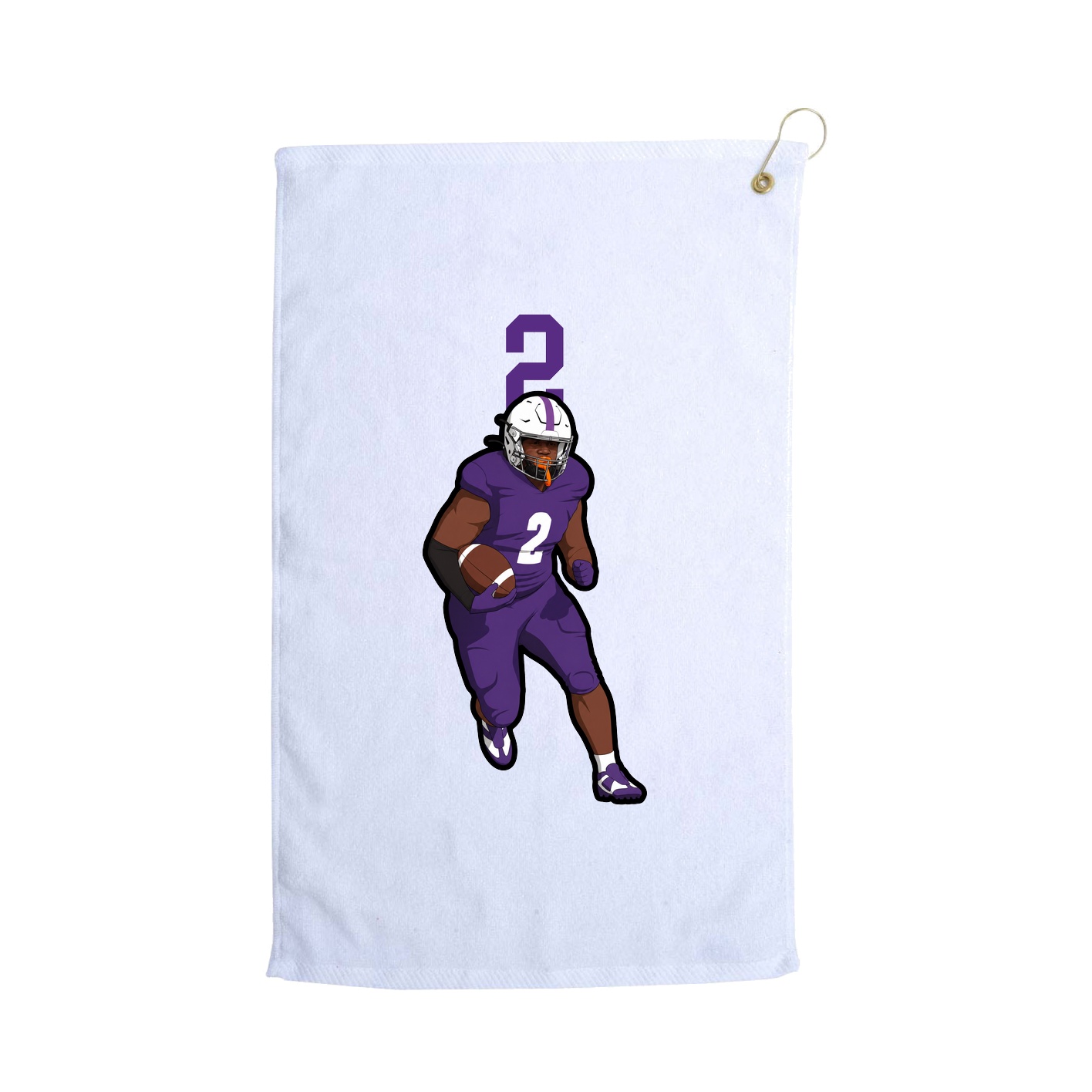 Golf Towel — Number Top in White
