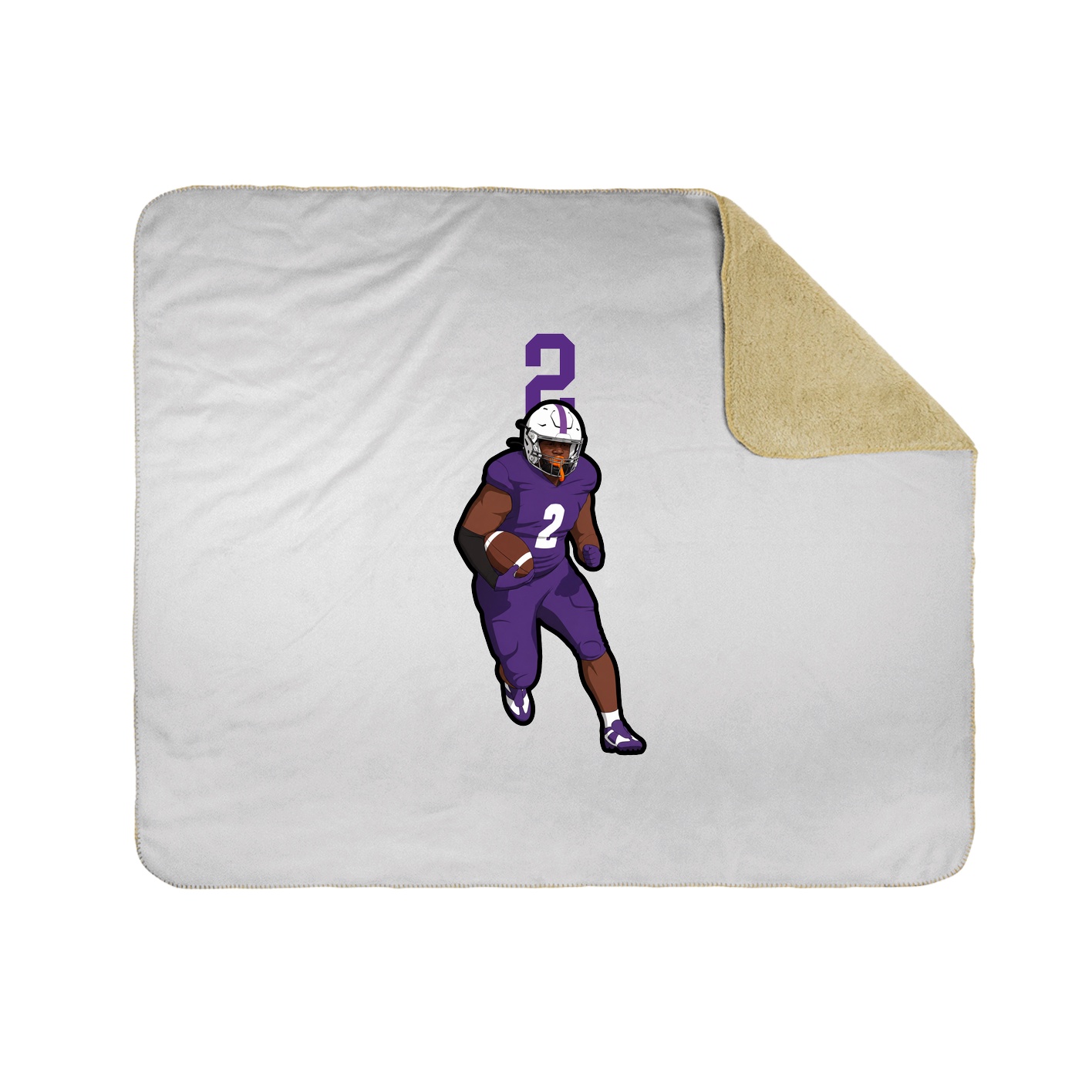 Throw Blanket — Number Top in White
