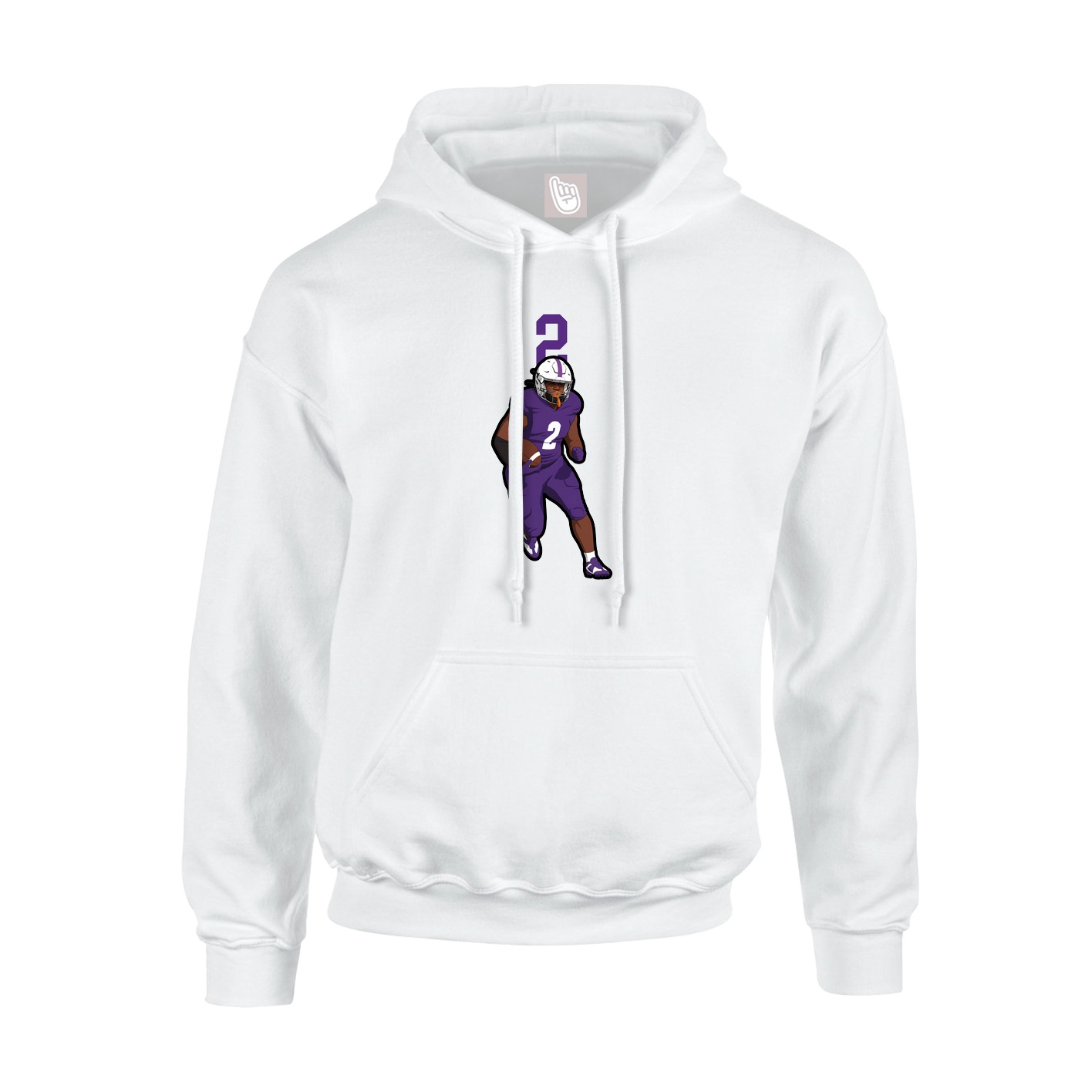 Hoodie — Number Top in White