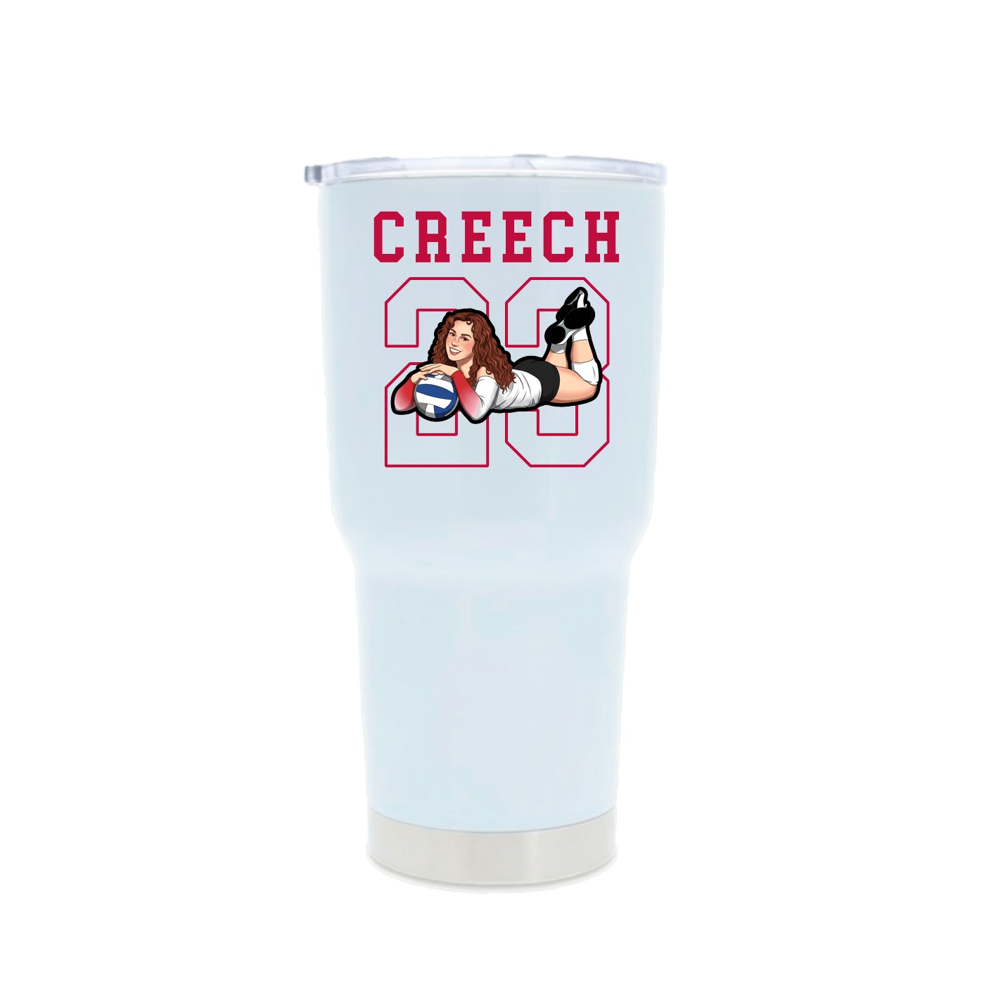 30oz Stainless Steel Tumbler — Shirsey in White