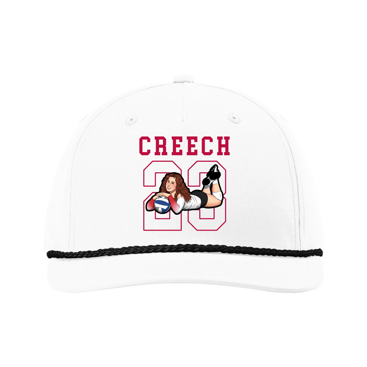 Five-Panel Classic Rope Cap — Shirsey in White