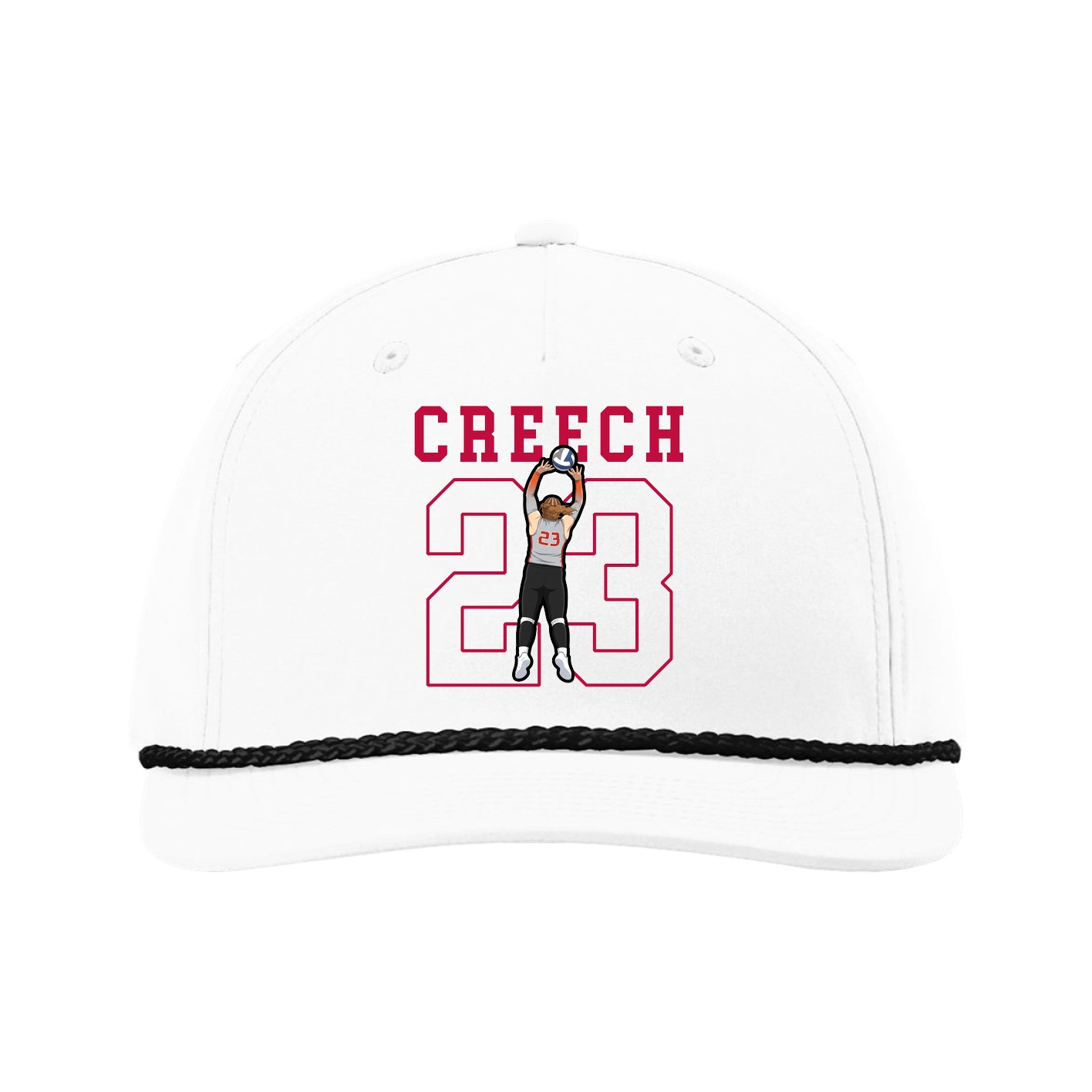 Five-Panel Classic Rope Cap — Shirsey in White