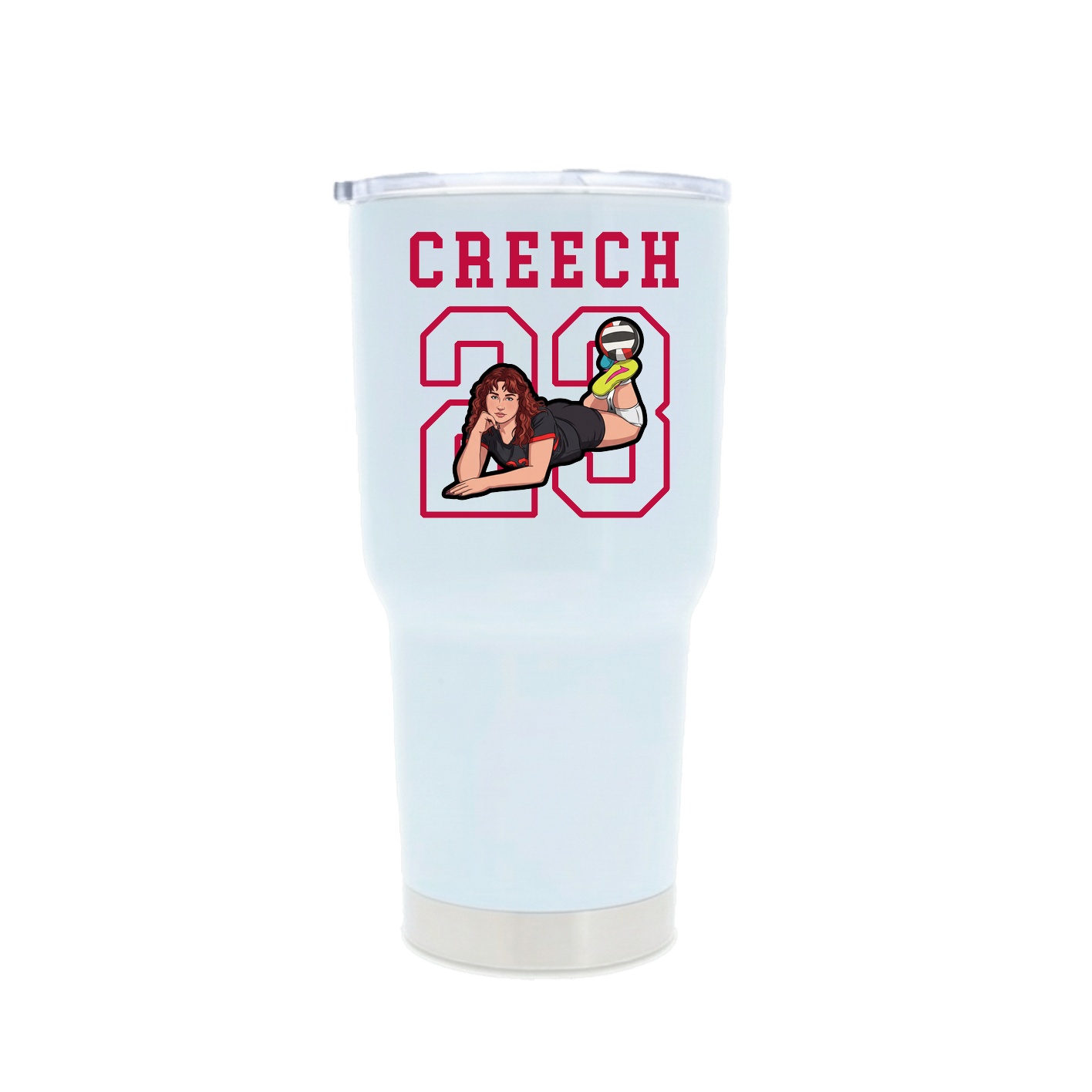 30oz Stainless Steel Tumbler — Shirsey in White