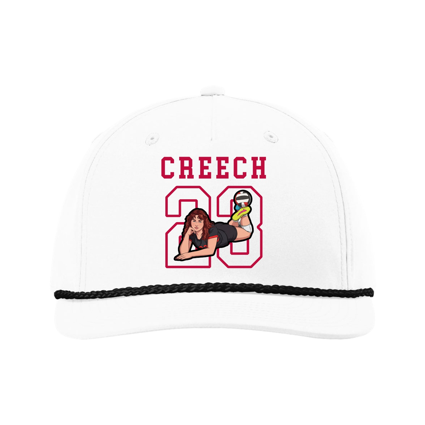 Five-Panel Classic Rope Cap — Shirsey in White