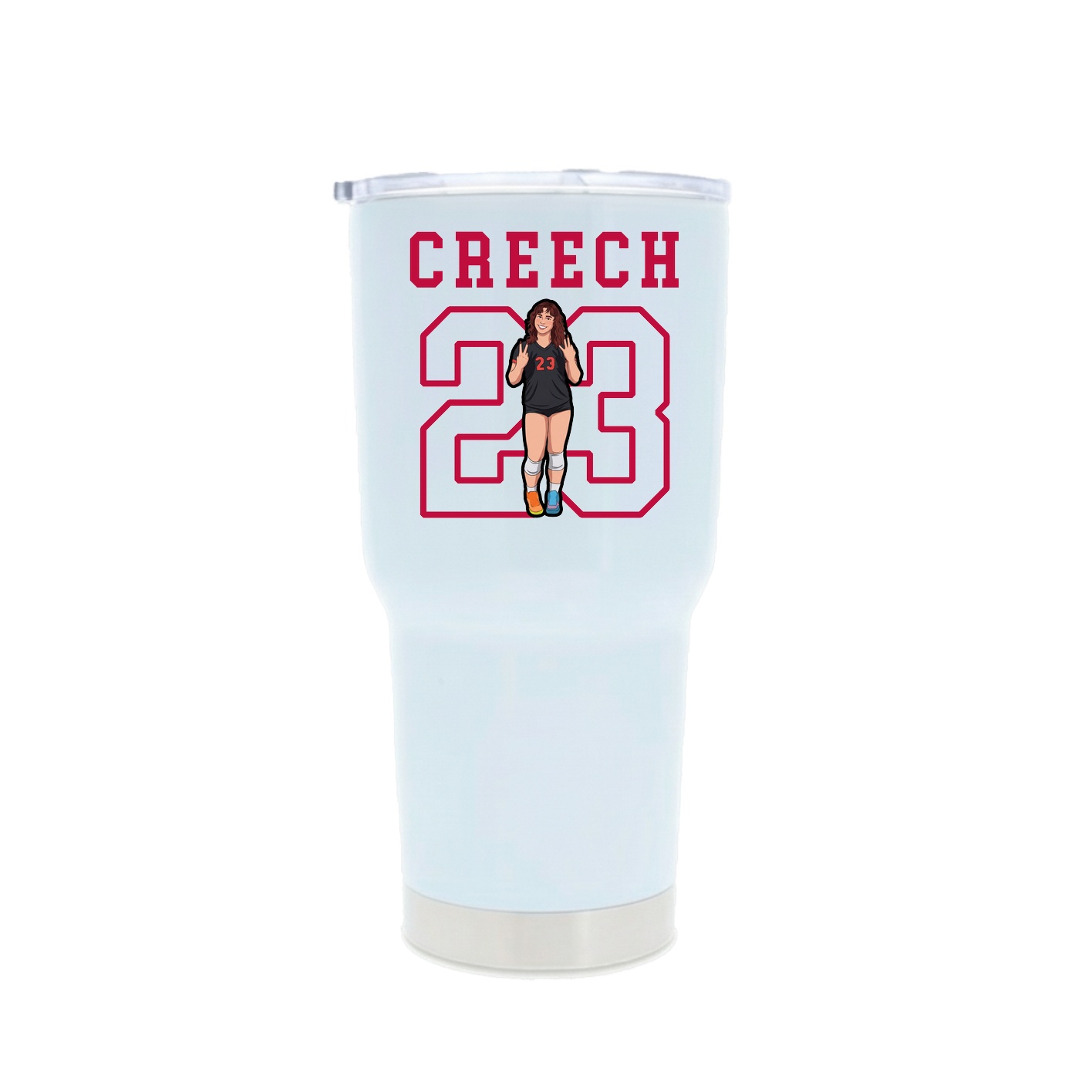 30oz Stainless Steel Tumbler — Shirsey in White