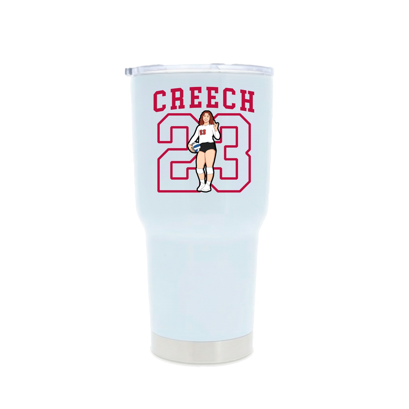30oz Stainless Steel Tumbler — Shirsey in White