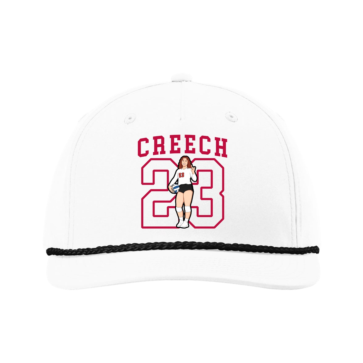 Five-Panel Classic Rope Cap — Shirsey in White