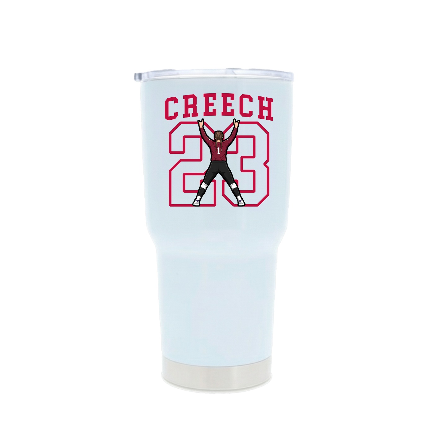 30oz Stainless Steel Tumbler — Shirsey in White