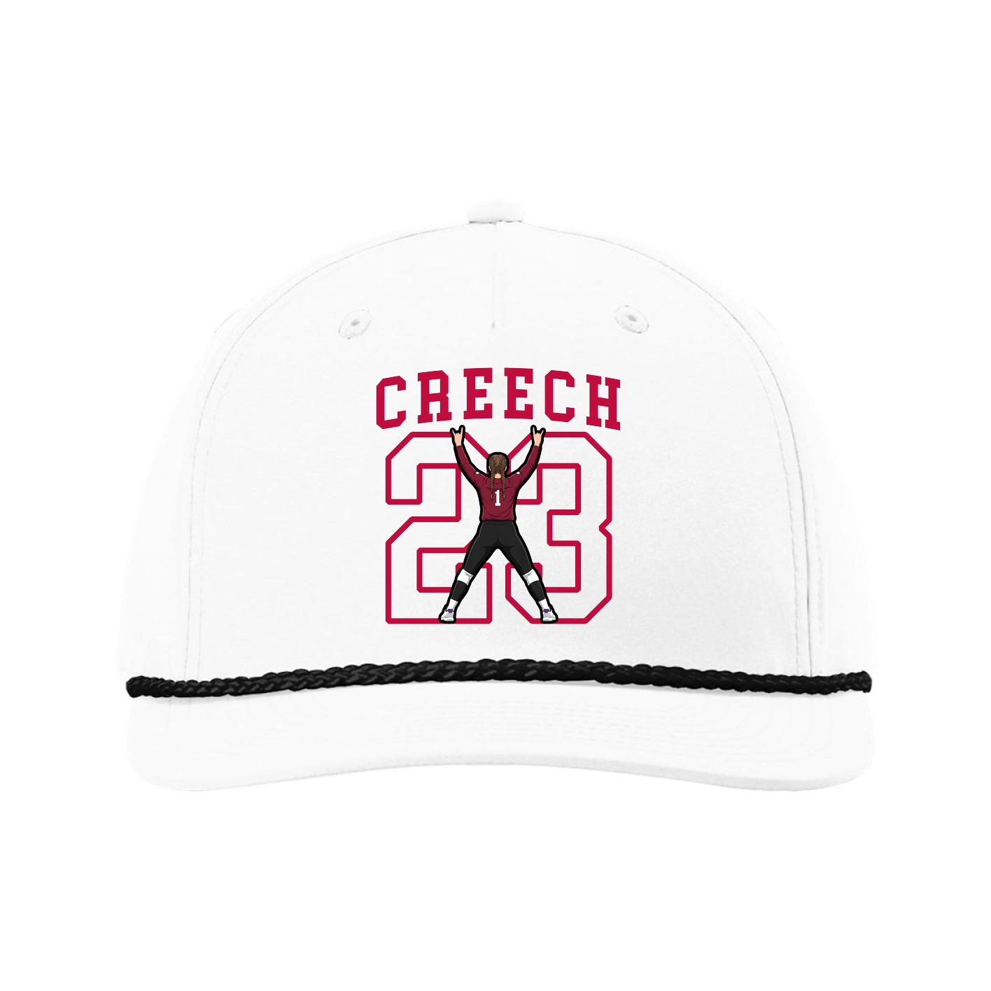 Five-Panel Classic Rope Cap — Shirsey in White