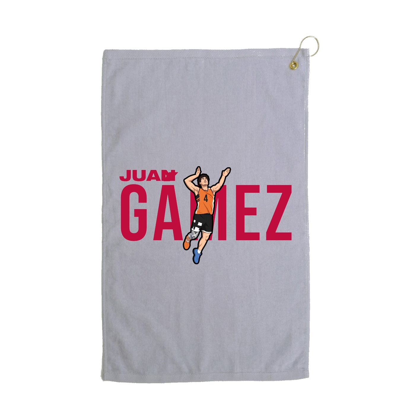 Golf Towel — Player Name in Grey
