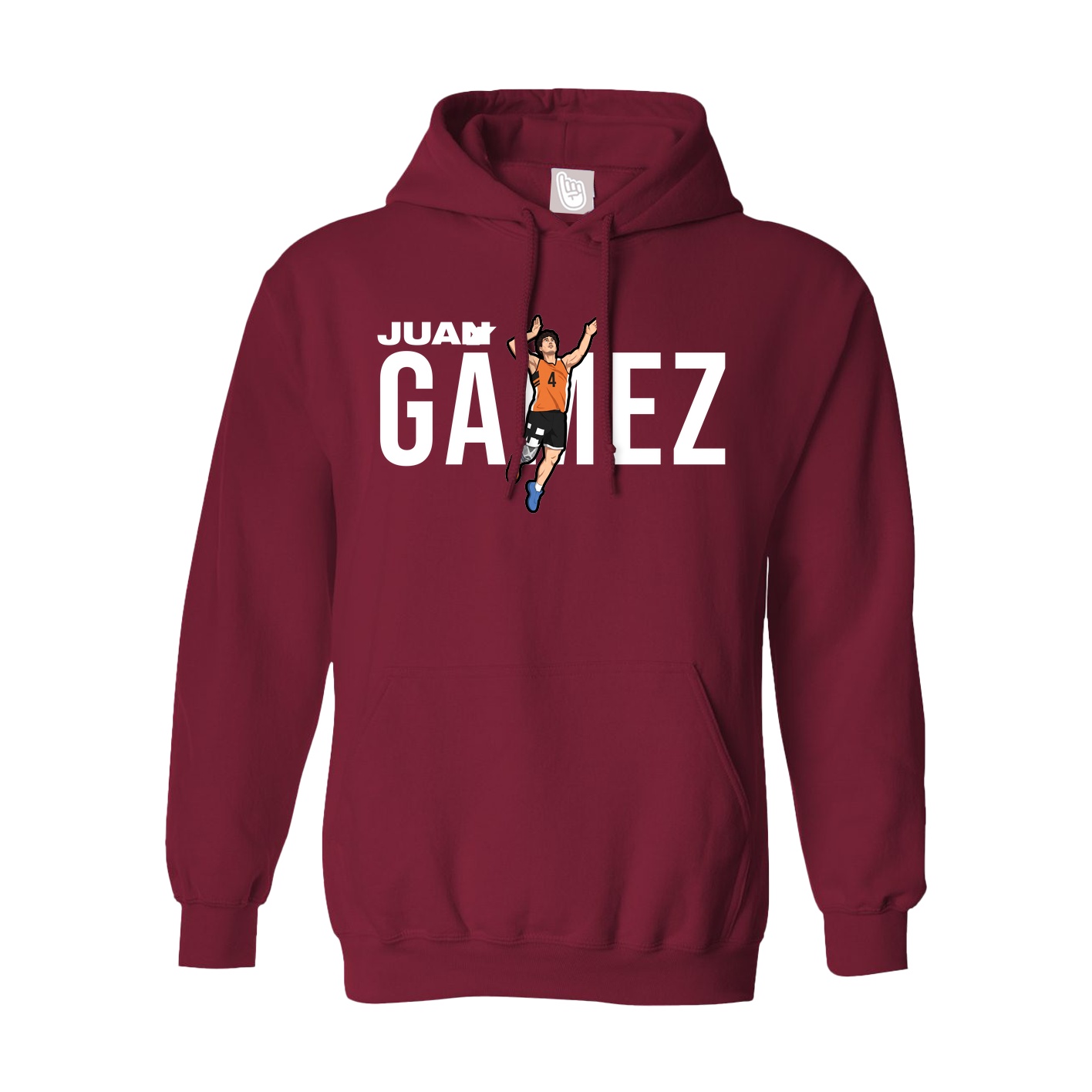 Hoodie — Player Name in Cardinal