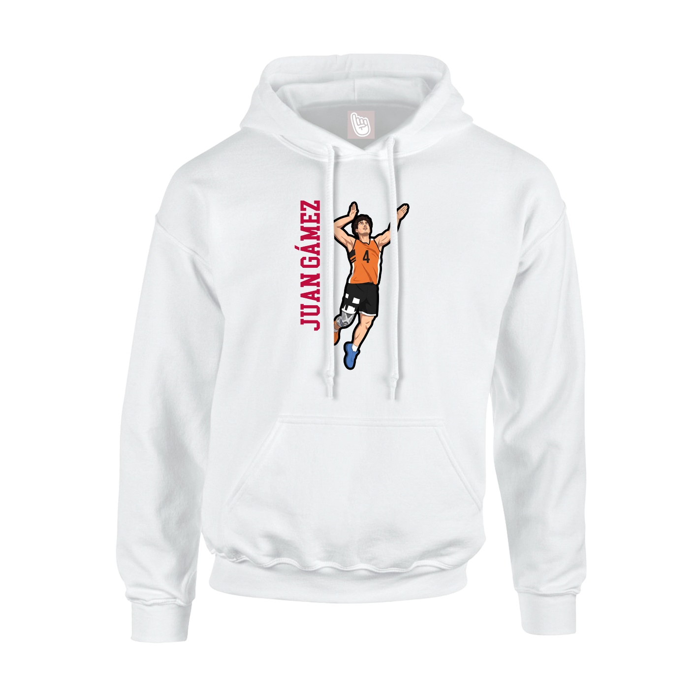 Youth Hoodie — Name Vertical in White
