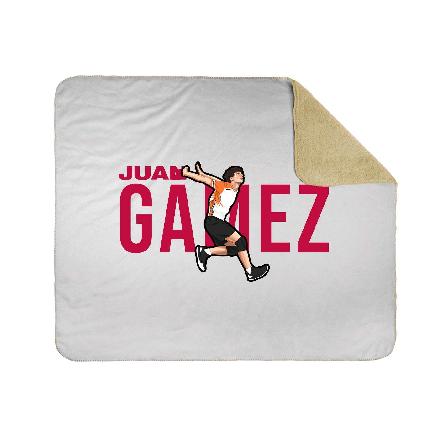 Throw Blanket — Player Name in White