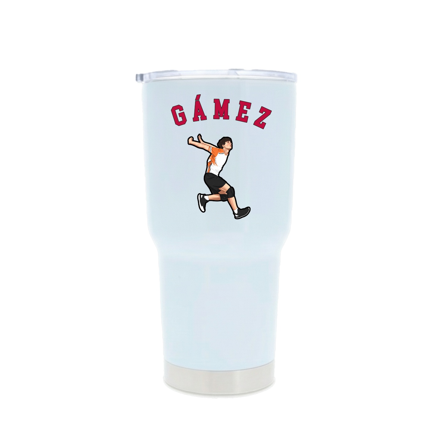 30oz Stainless Steel Tumbler — Shirsey Arch in White