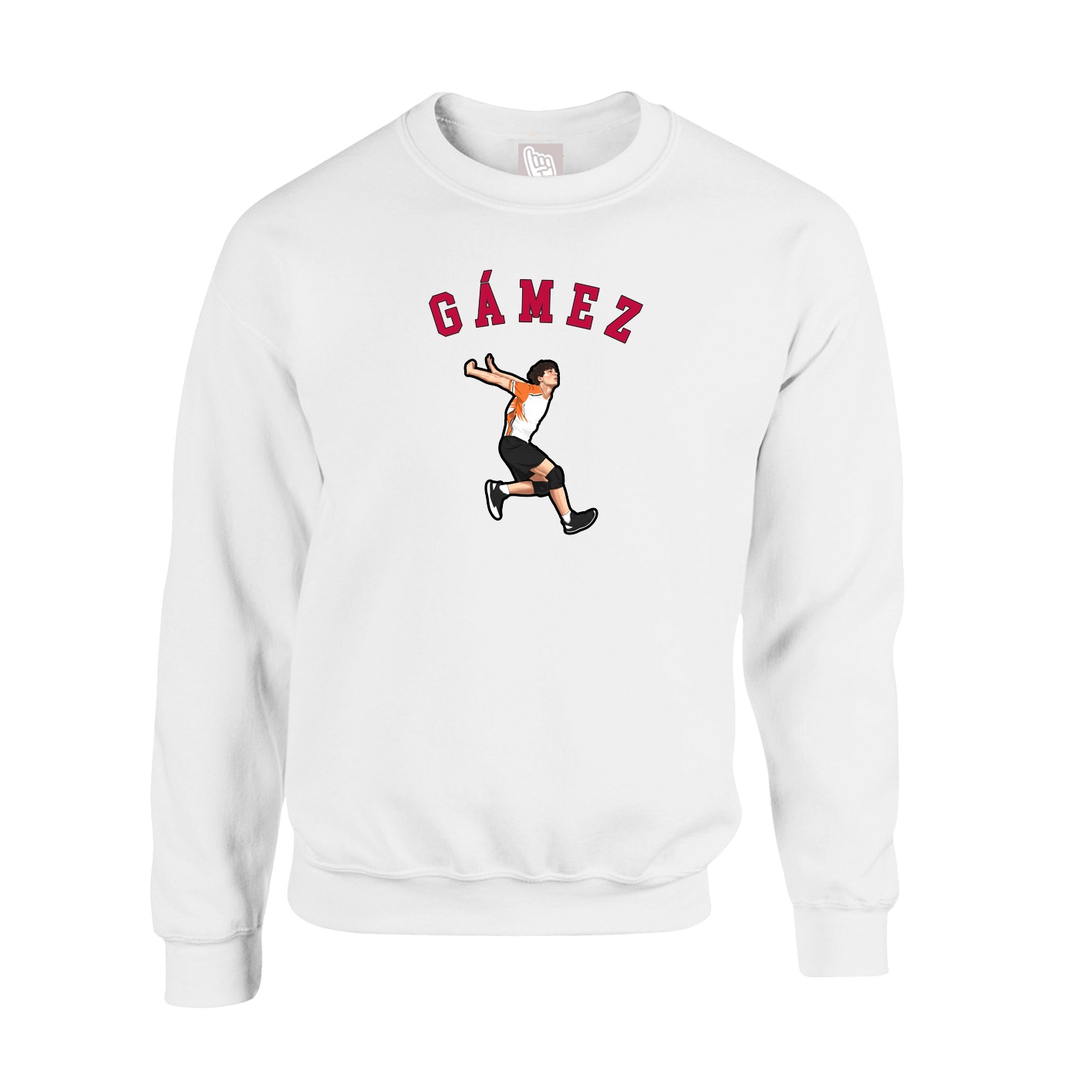 Fleece Crew — Shirsey Arch in White