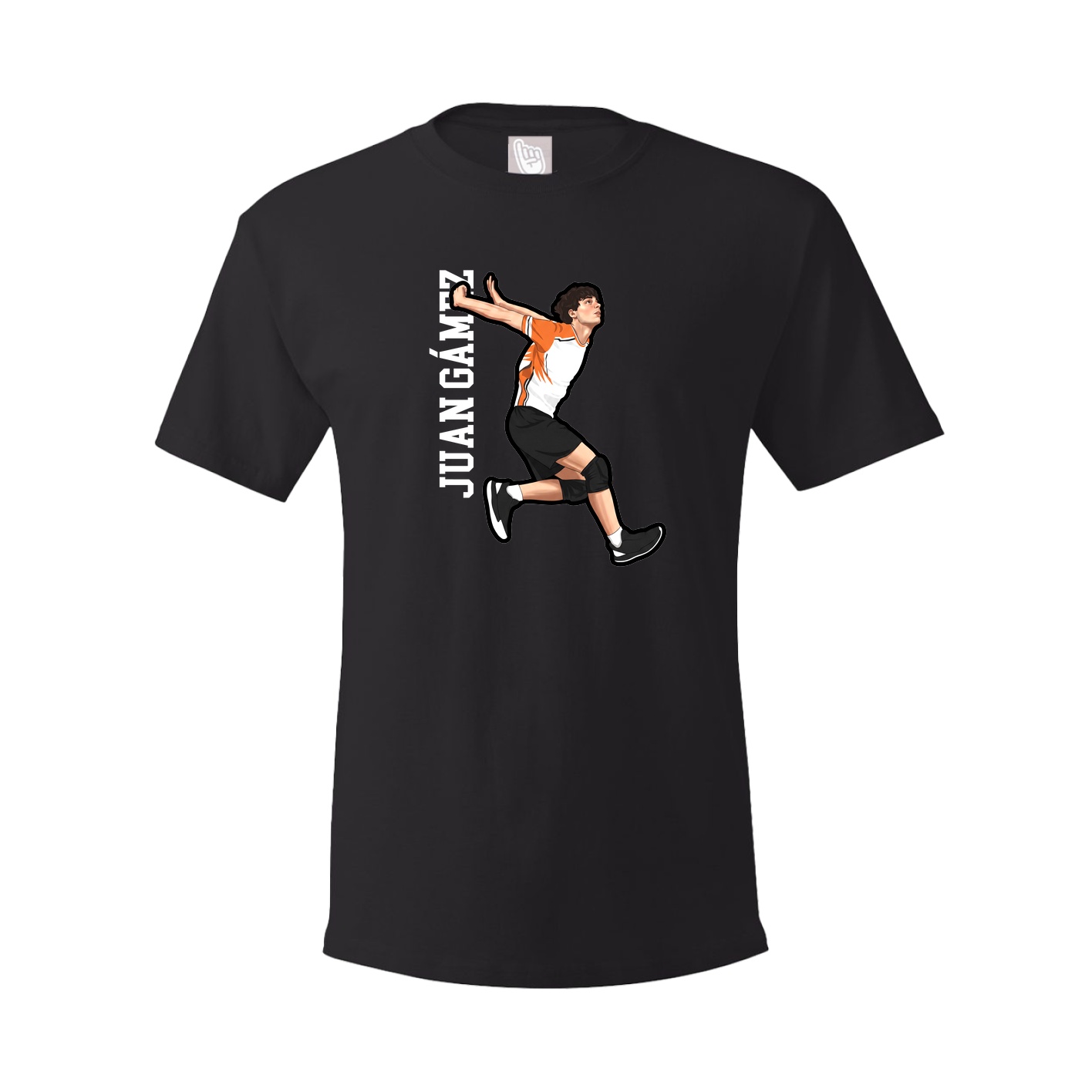 Youth Tee — Name Vertical in Black
