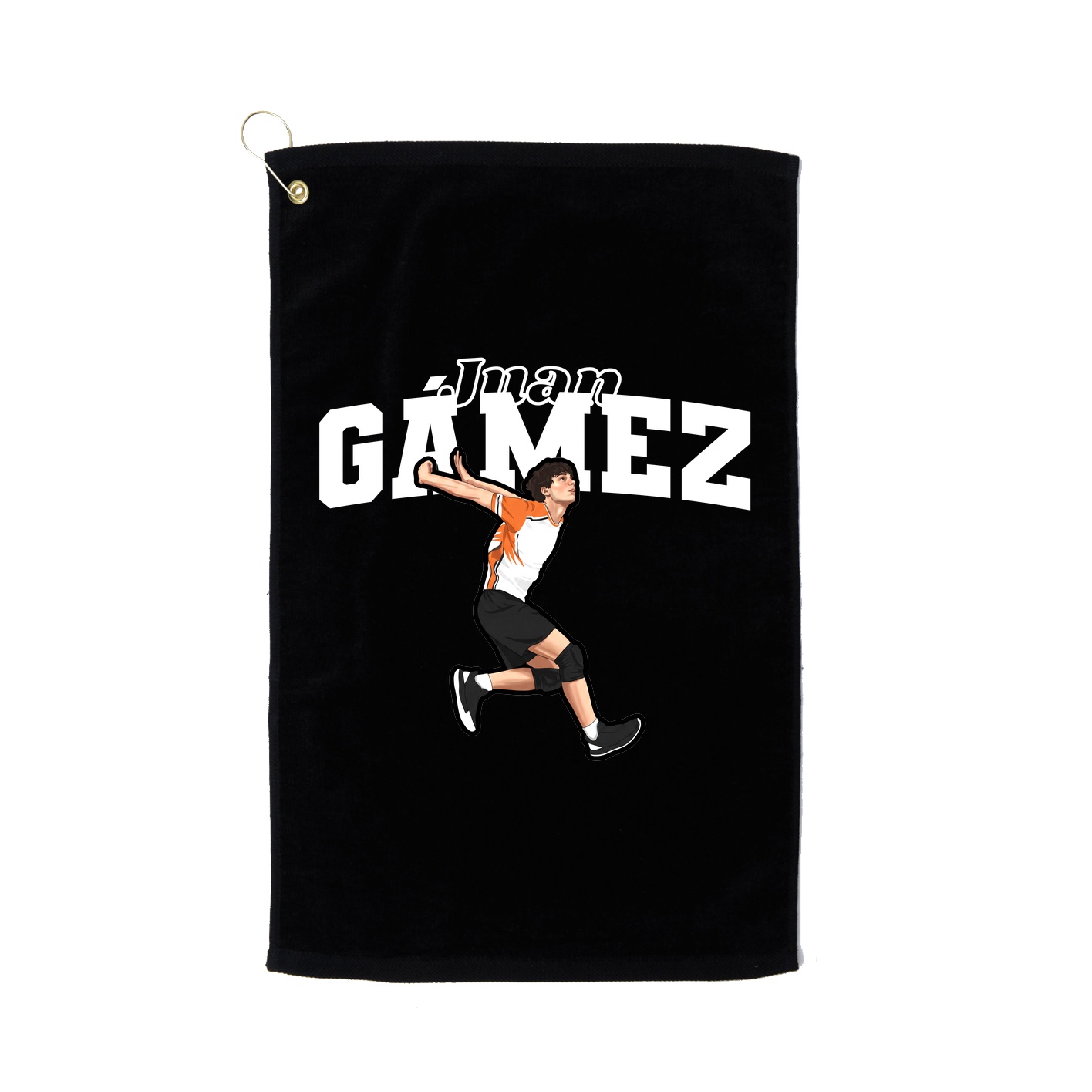 Golf Towel — Name Arch in Black