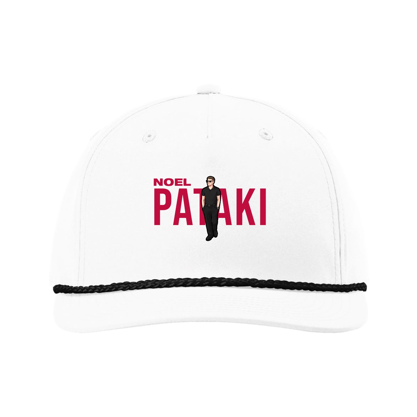 Five-Panel Classic Rope Cap — Player Name in White
