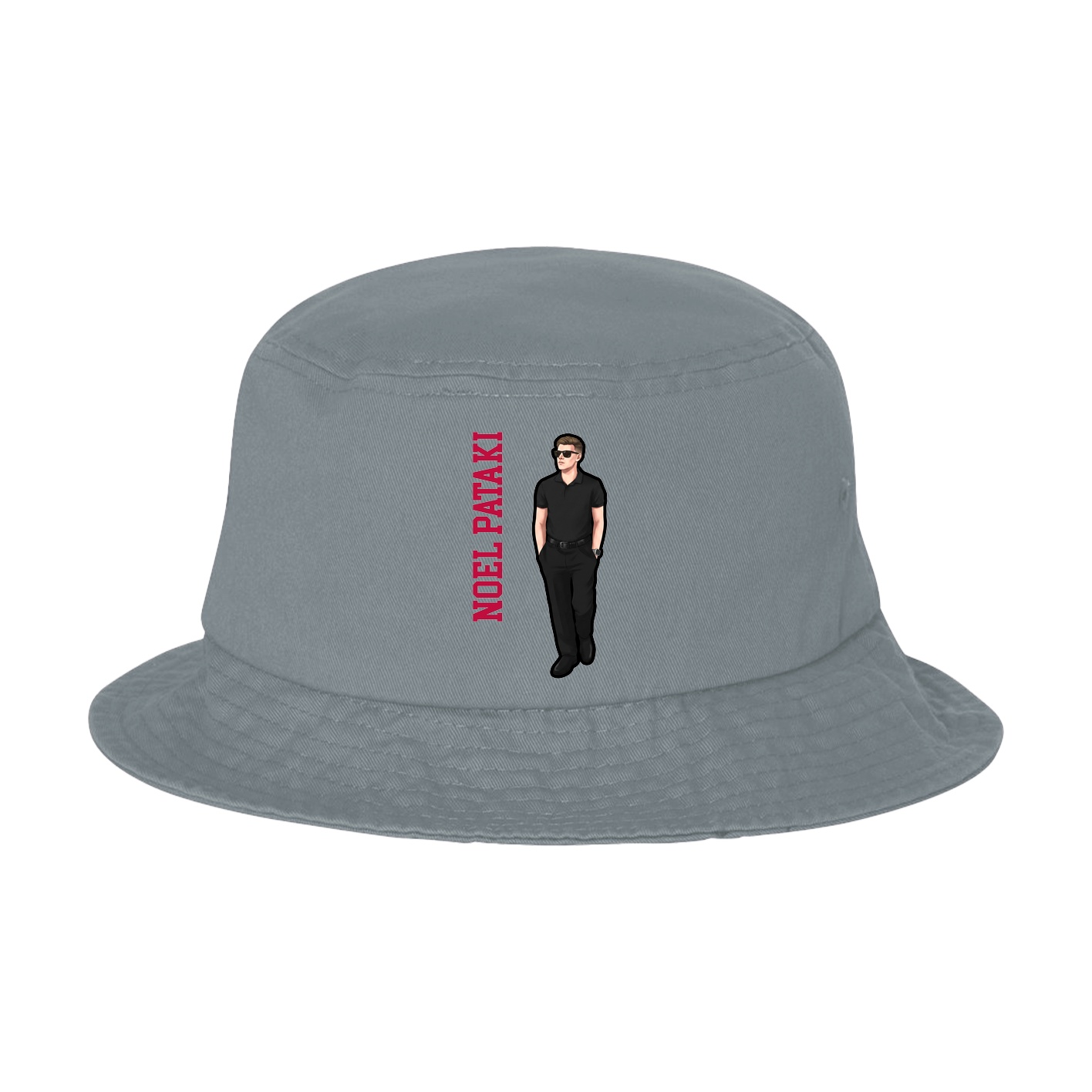 Bucket Cap — Name Vertical in Grey