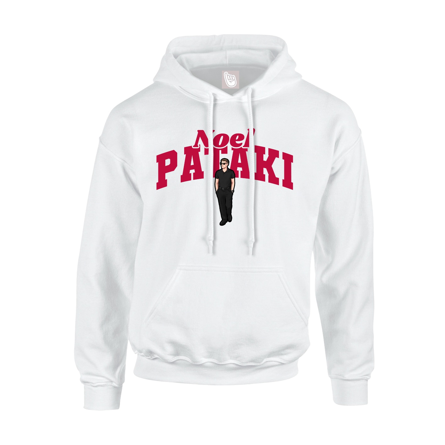 Youth Hoodie — Signature Arch in White