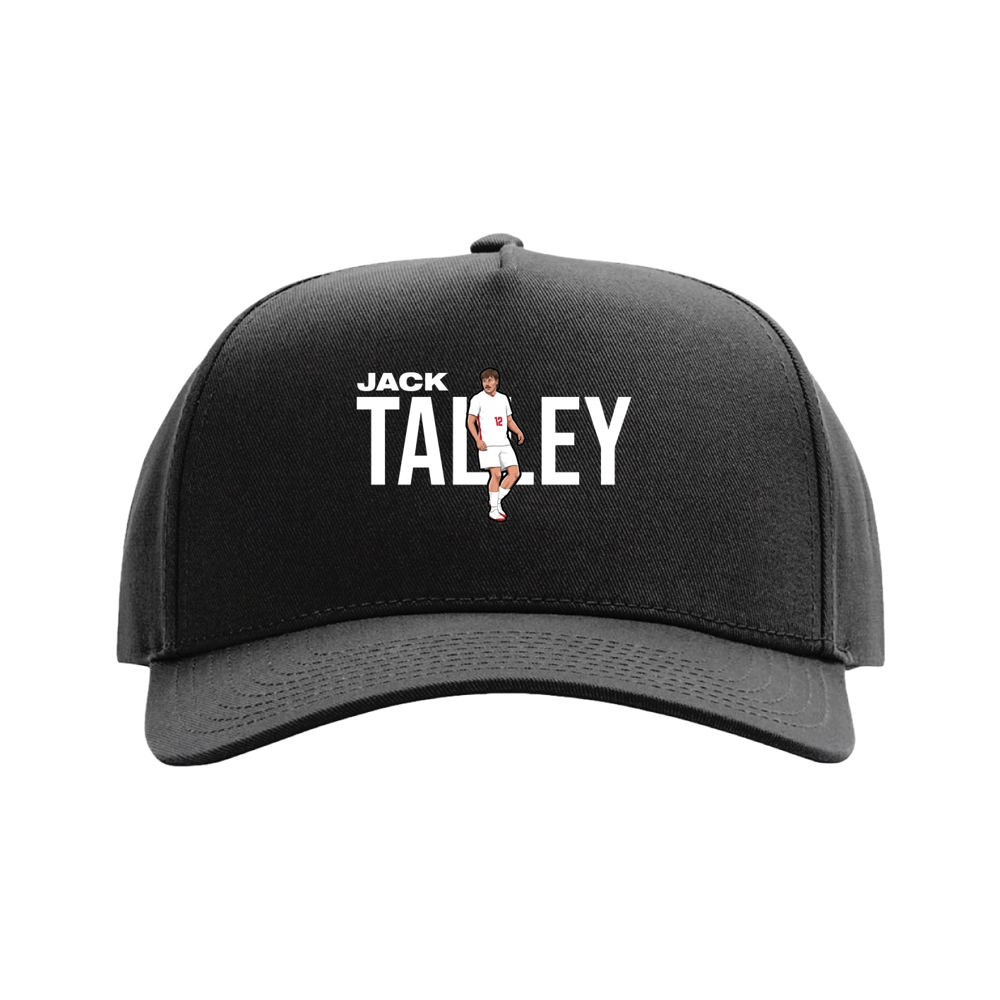 Full Fabric Five-Panel Champ Cap — Player Name in Black