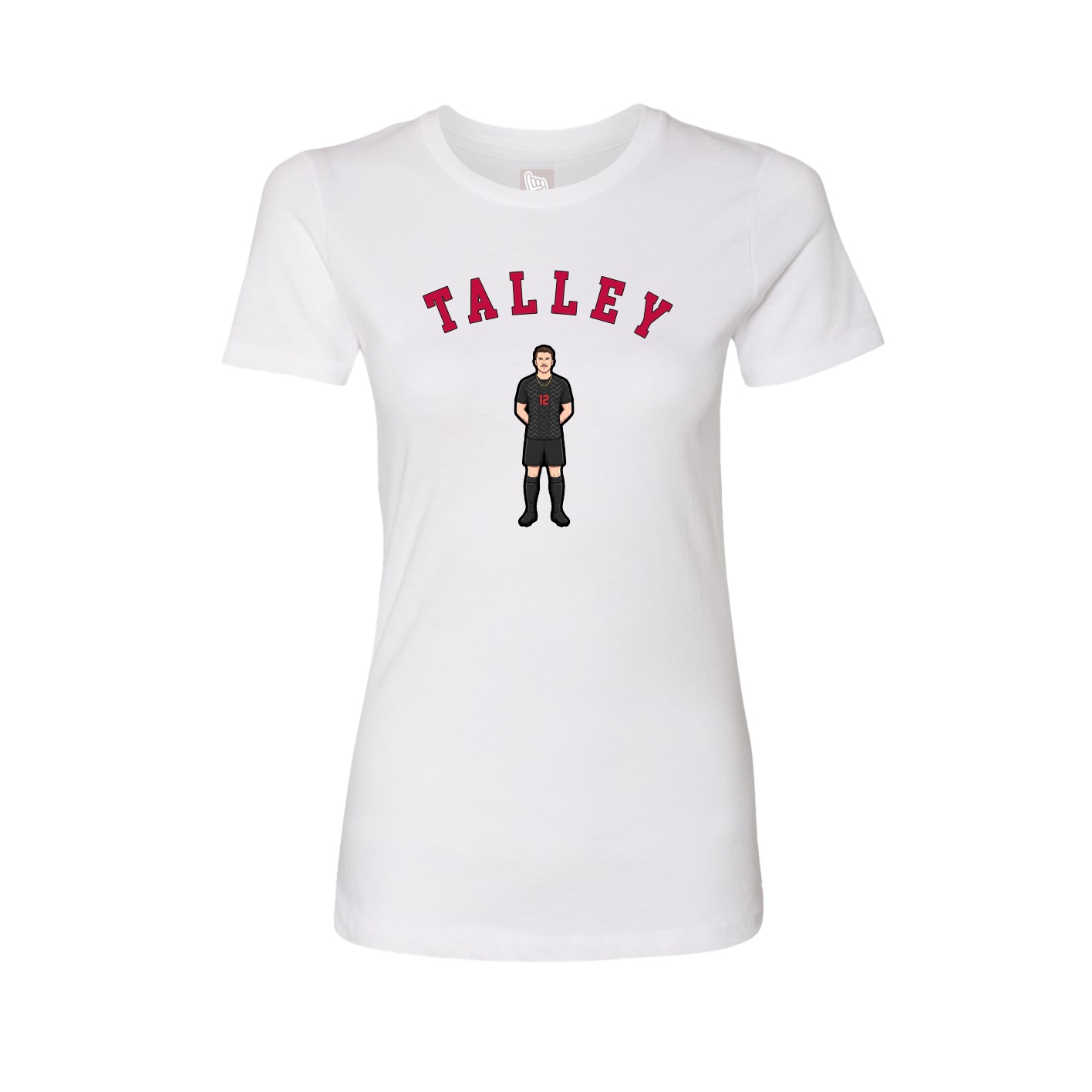 Fitted Women's Tee — Shirsey Arch in White