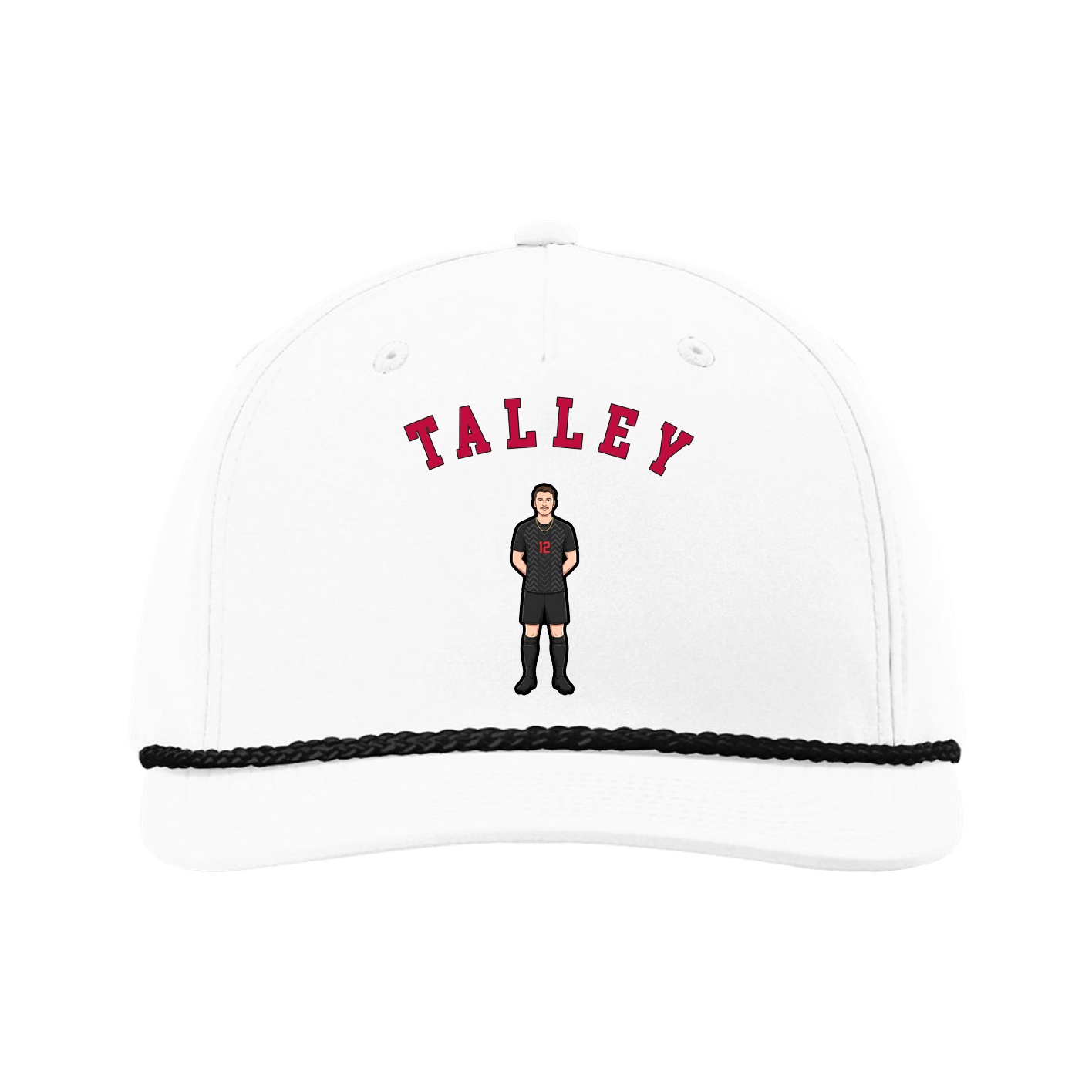 Five-Panel Classic Rope Cap — Shirsey Arch in White