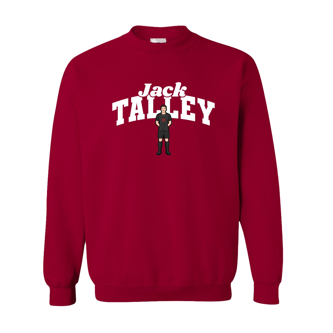 Fleece Crew — Signature Arch in Cardinal