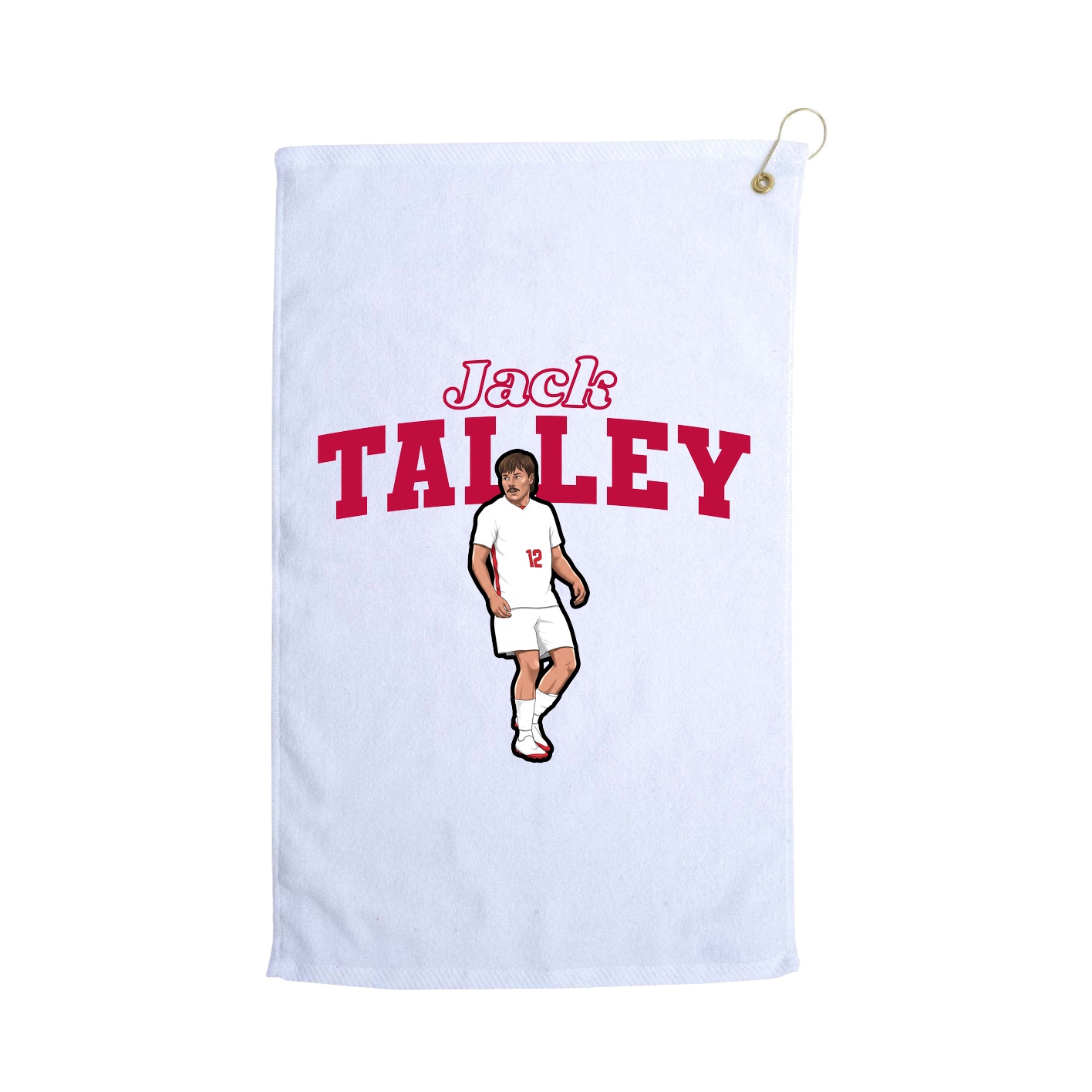 Golf Towel — Name Arch in White