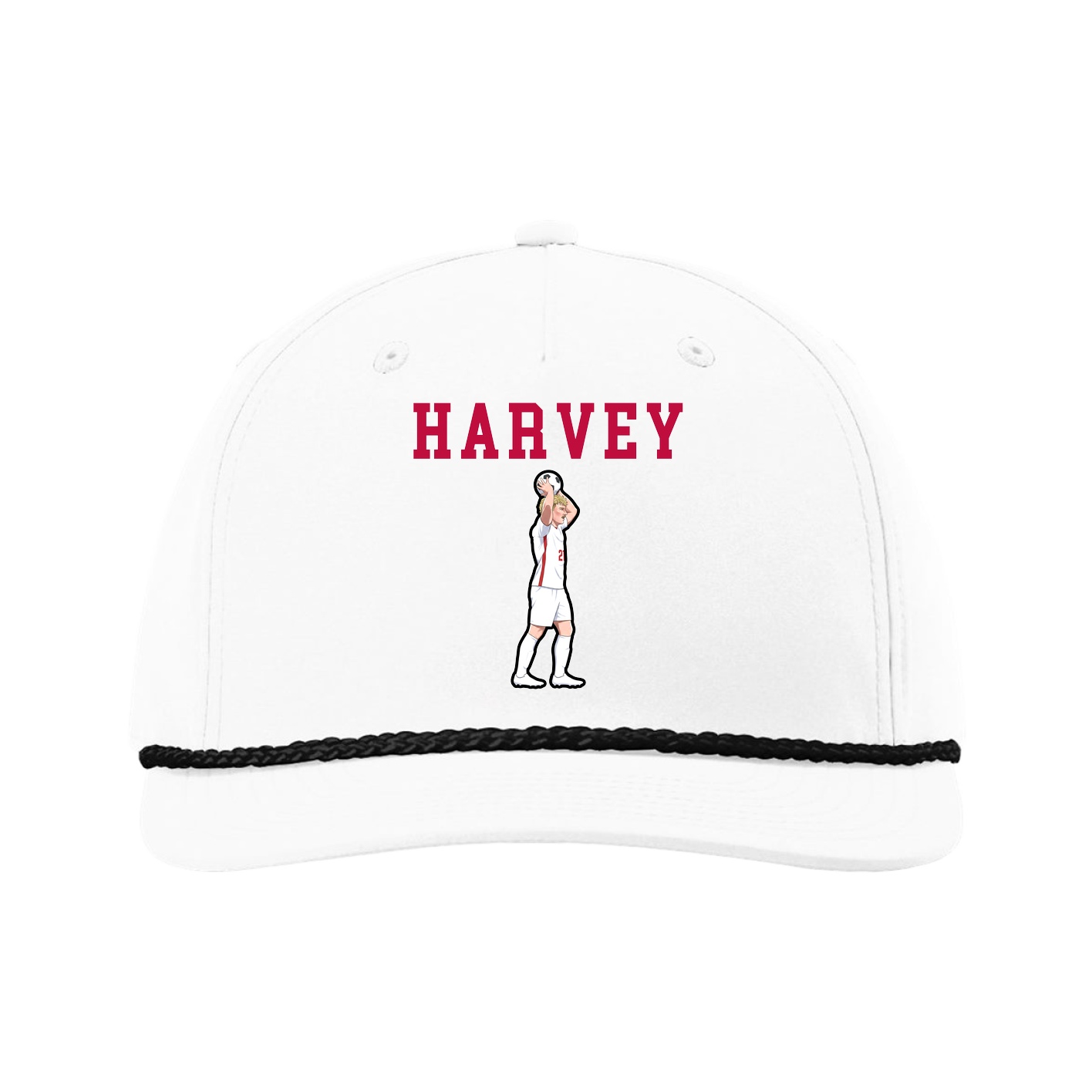Five-Panel Classic Rope Cap — Shirsey in White