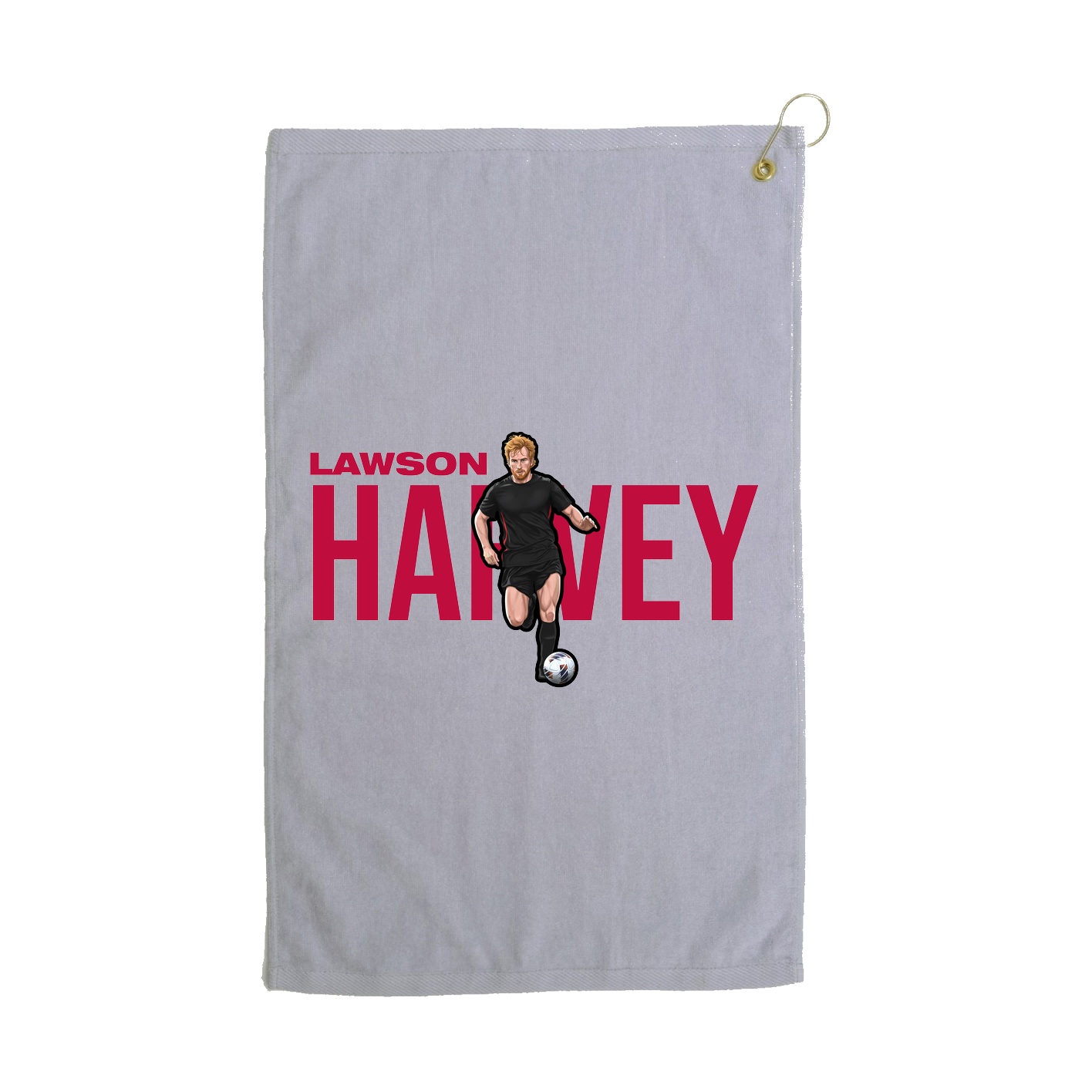 Golf Towel — Player Name in Grey