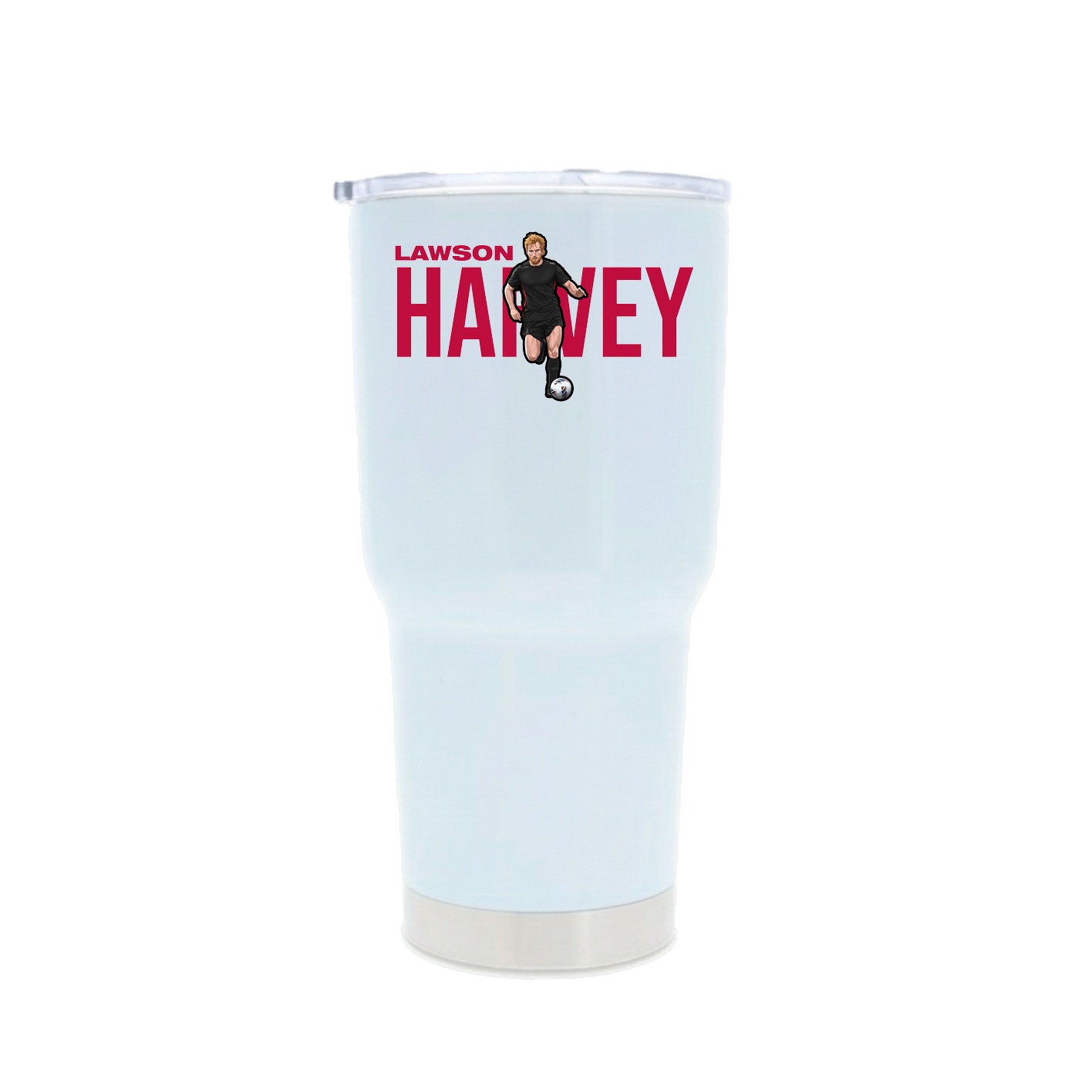 30oz Stainless Steel Tumbler — Player Name in White